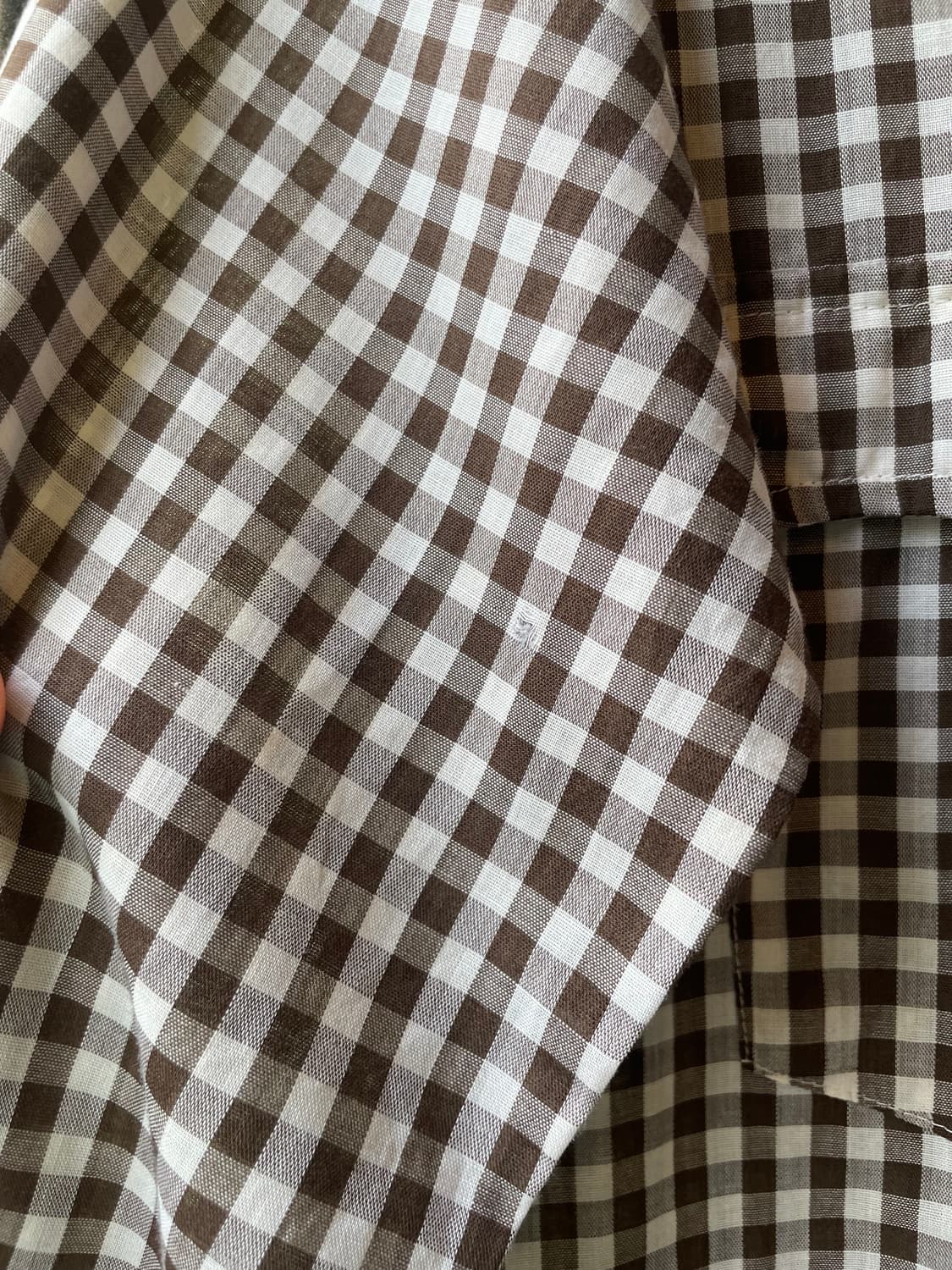 1980's Vintage Levis Brown Gingham Shirt 상품이미지6