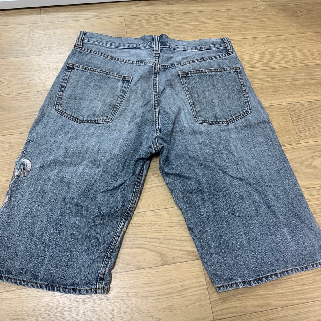 34) 오리엔탈 호랑이&대나무 자수 데님쇼츠 상품이미지3