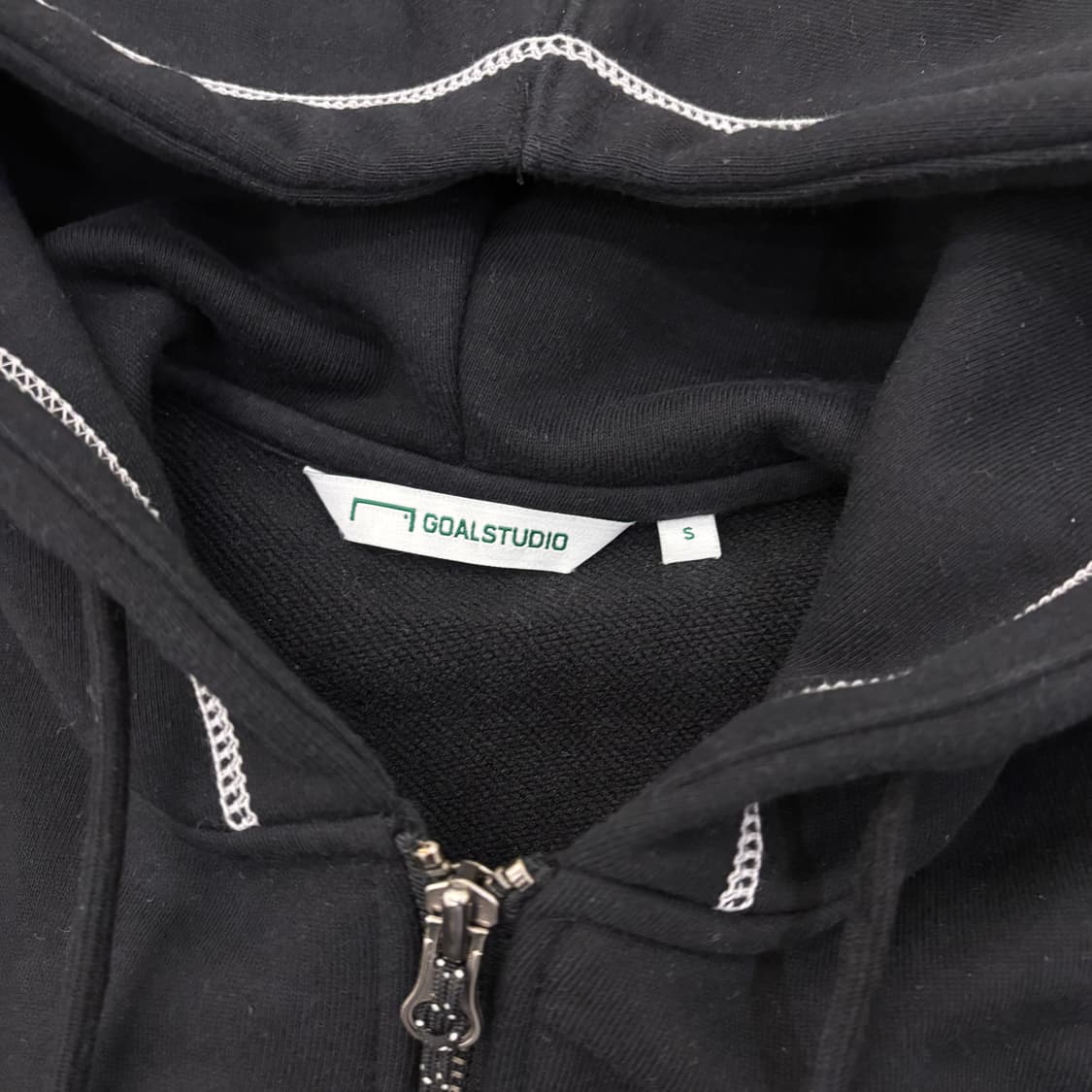 골스튜디오 빅로고 스티치 후드집업 상품이미지4