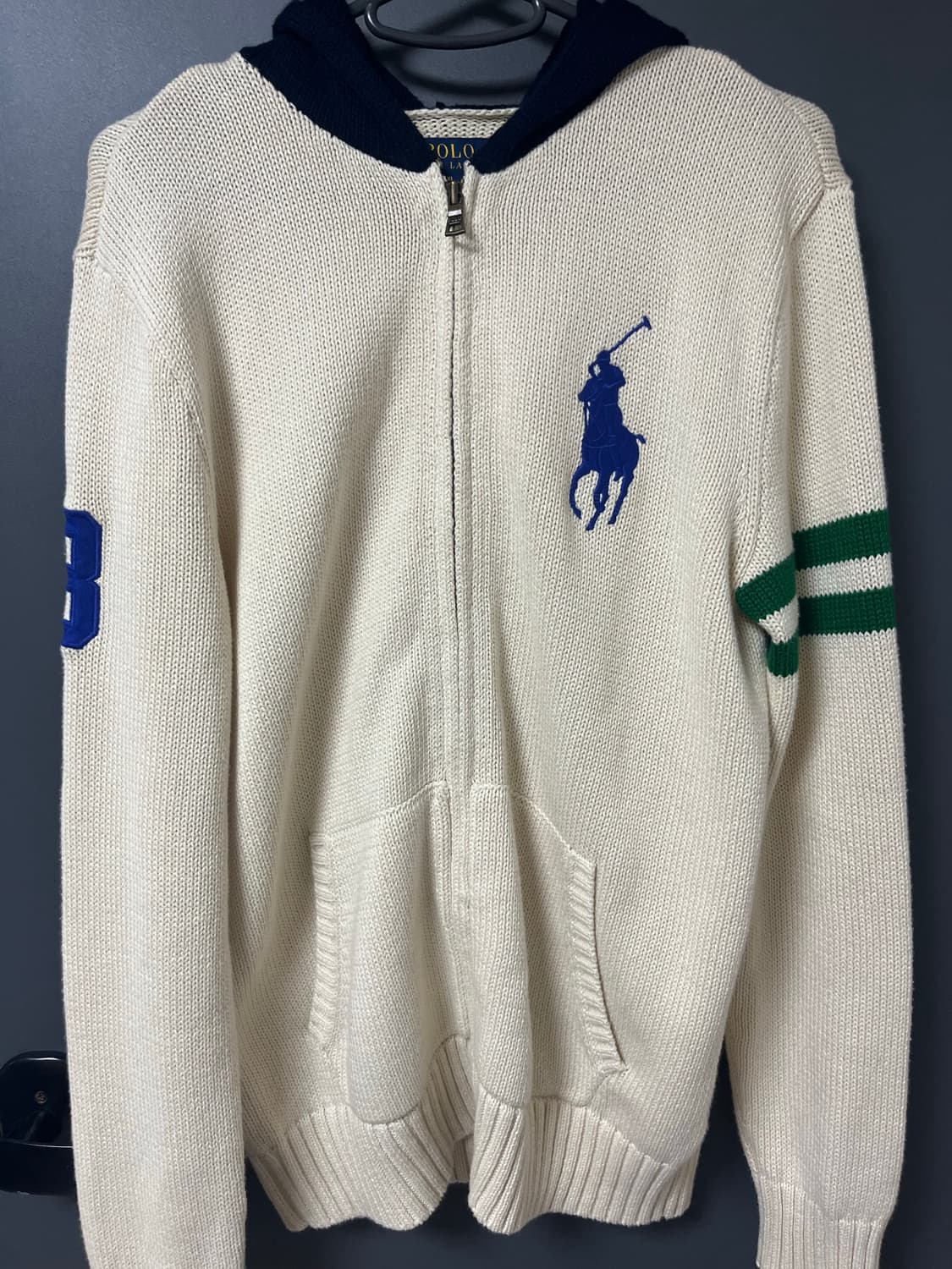폴로 빅포니 니트 후드집업 상품이미지1