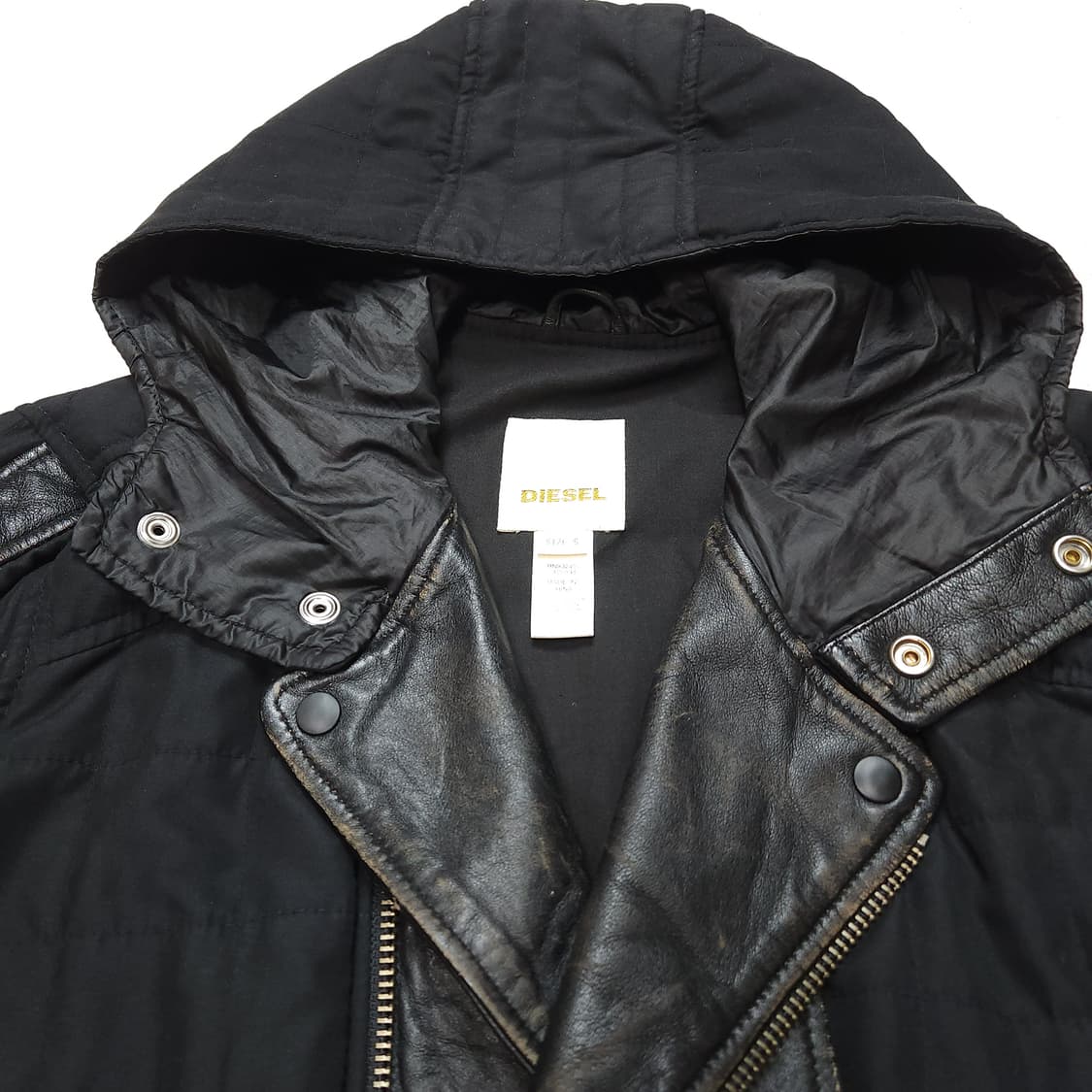 [S] 디젤 양가죽 트리밍 후드 자켓 (~90) 상품이미지6