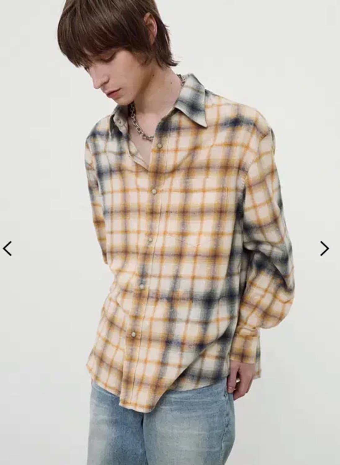 토니웩 가먼트 블리치드 체크셔츠 M(48) 상품이미지1