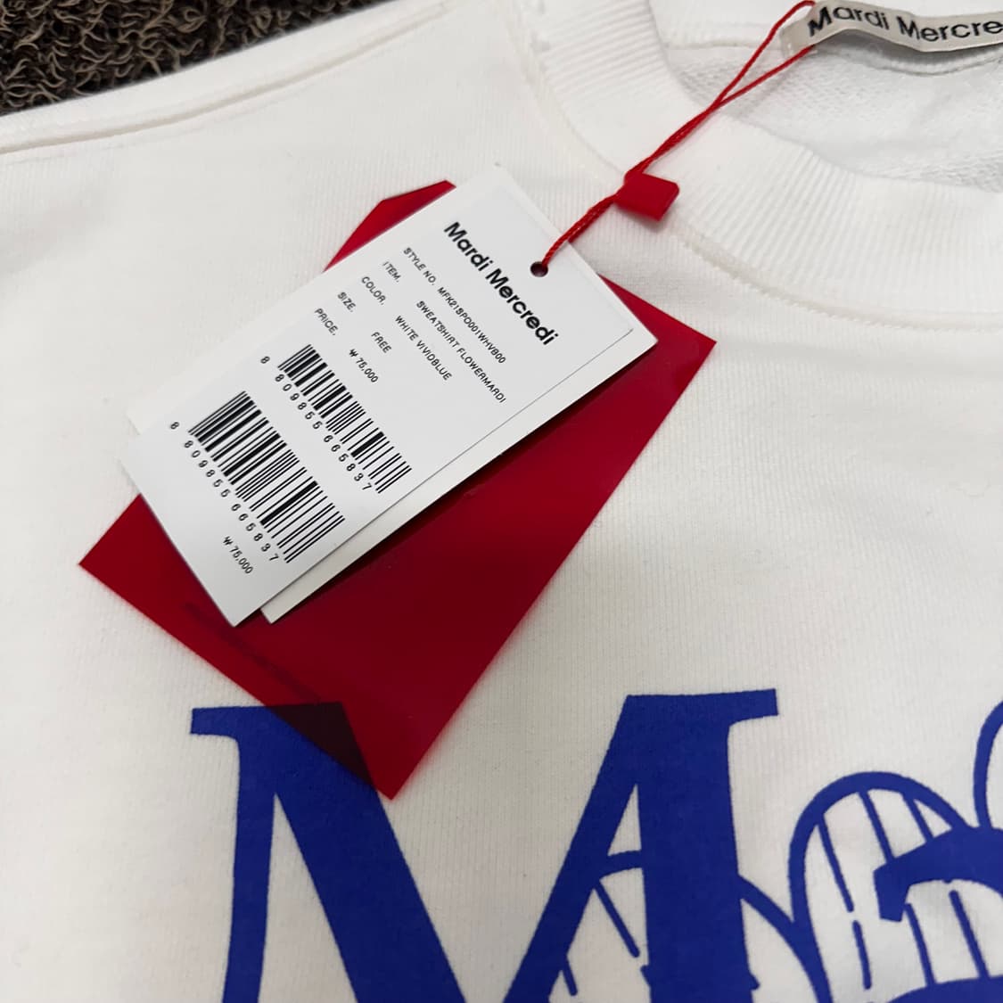 [새상품] 마르디 메크르디 플라워 맨투맨 아이보리 F 상품이미지3