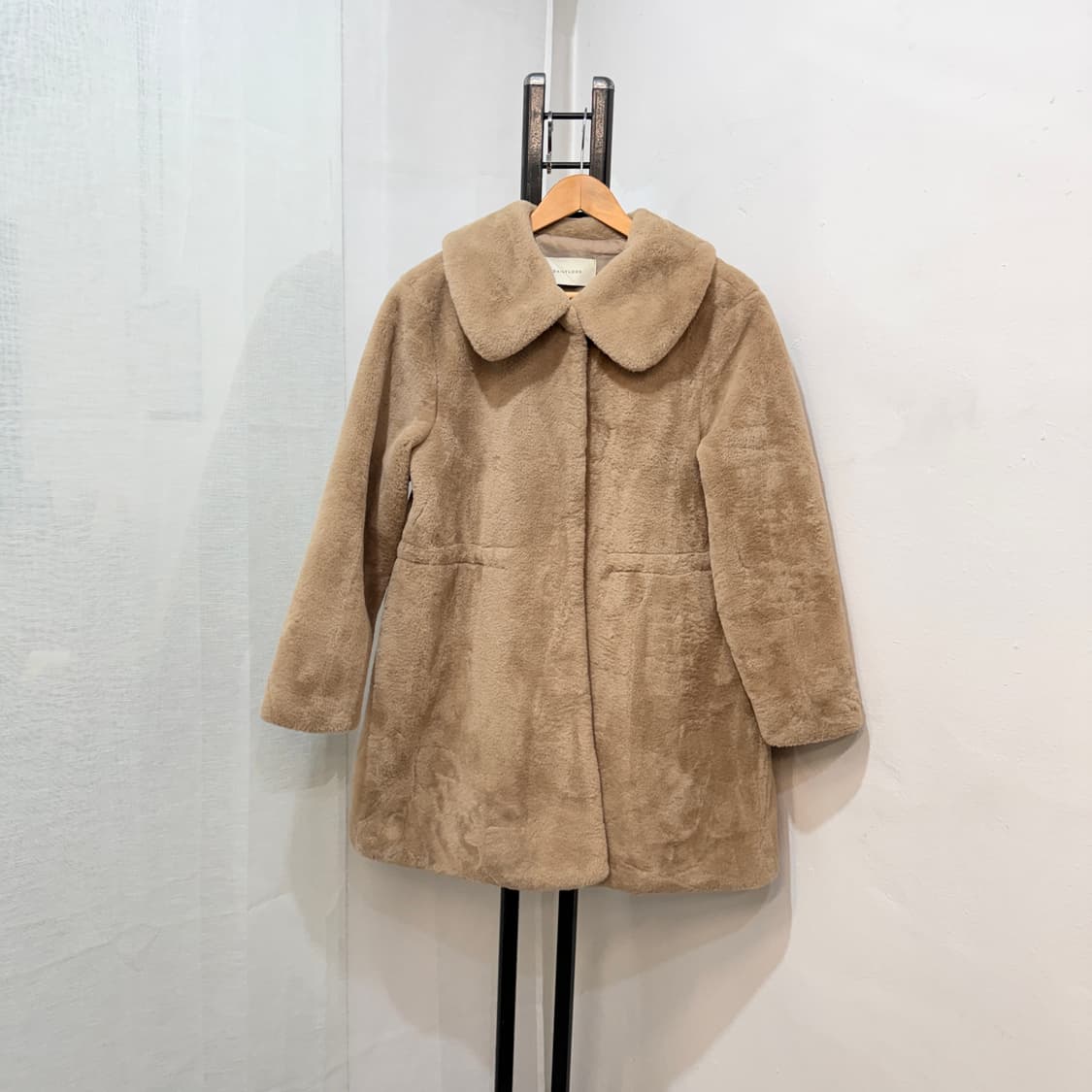 데일리룩 dailylook 둥근카라 무스탕코트 자켓 4084 상품이미지1