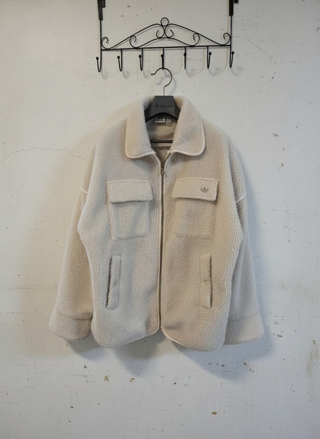 아디다스 쉐르파 플리스 자켓 S 아이보리 상품이미지1