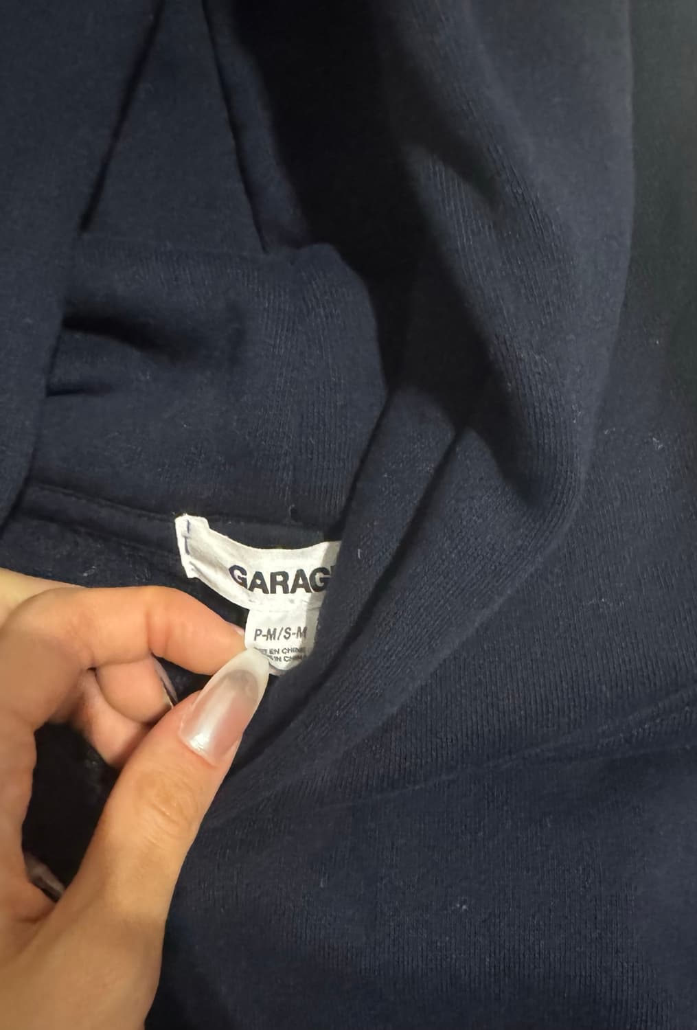 Garage Ultra fleece hoodie navy 상품이미지3