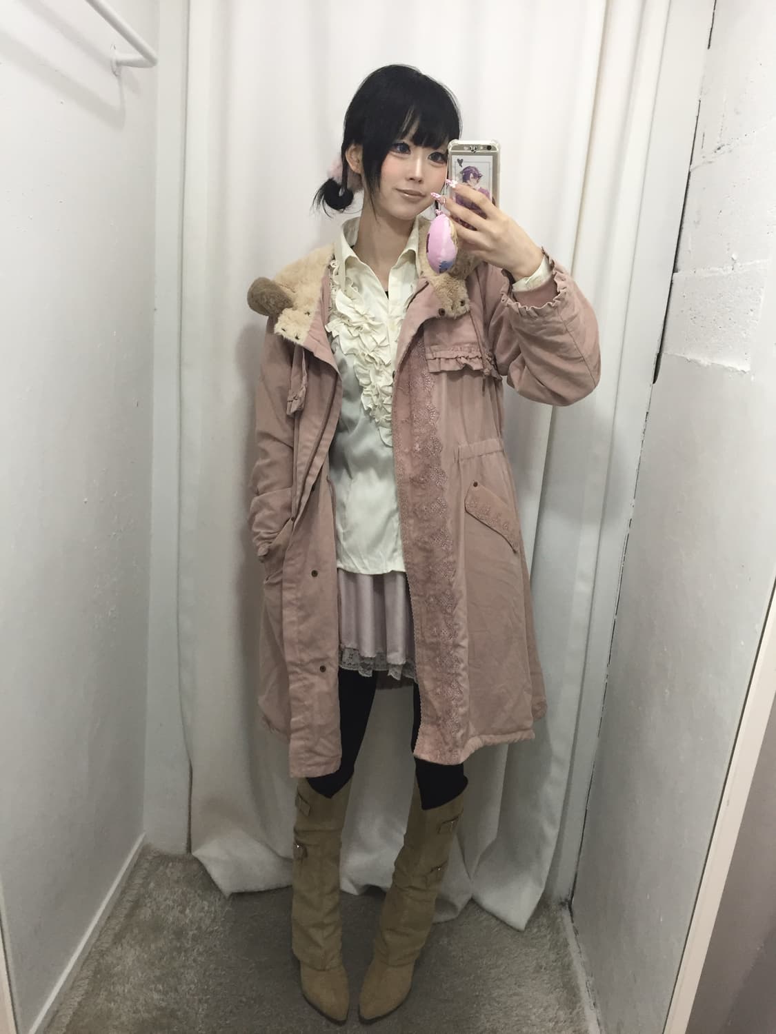 AXES FEMME 엑시즈팜 핑크 야상 🍥 상품이미지4