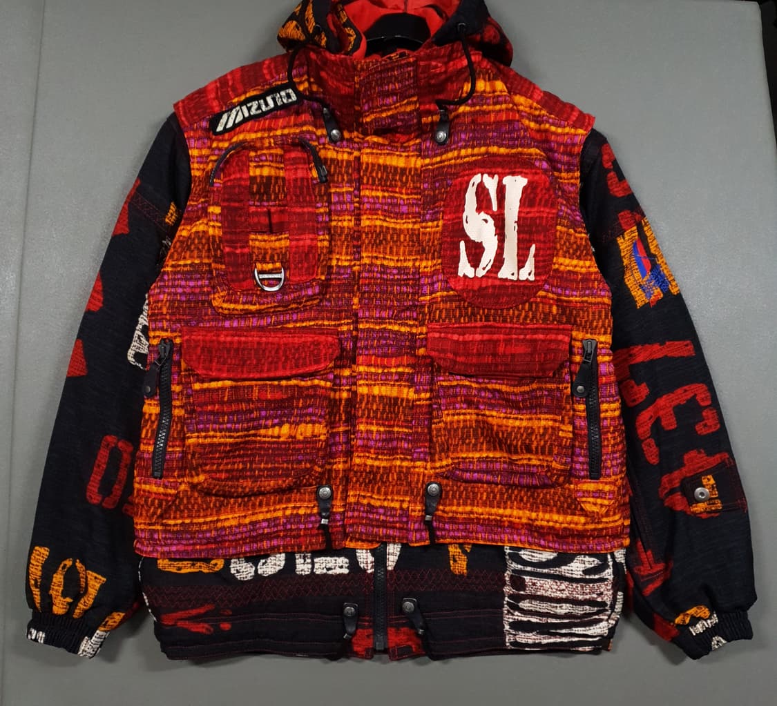 실측 XL 일본 빈티지 미즈노 90s 올드스쿨 스키 패딩 봄버 자켓 희귀 상품이미지1