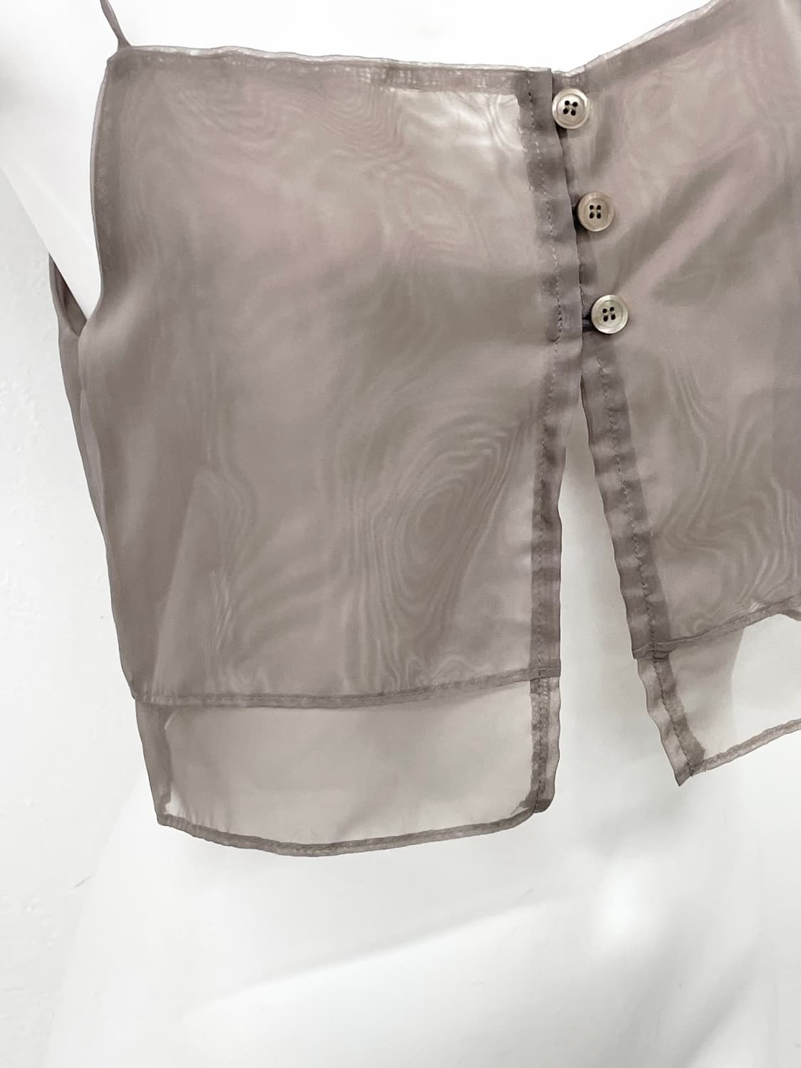 그레이 시어 버튼 뷔스티에 상품이미지3