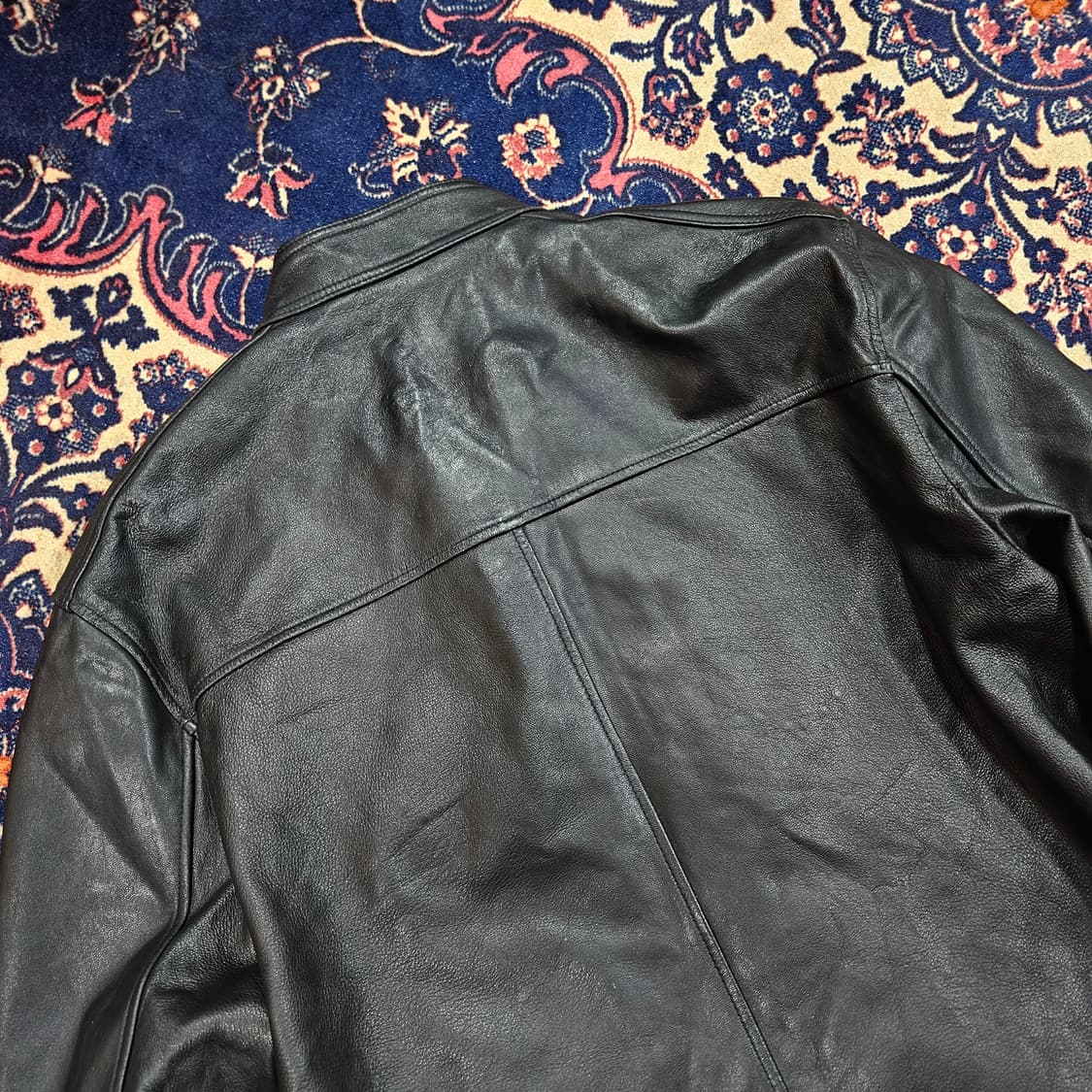 SOPRANINO 양가죽 베이직 버튼 카라넥 빈티지 자켓 100 상품이미지3