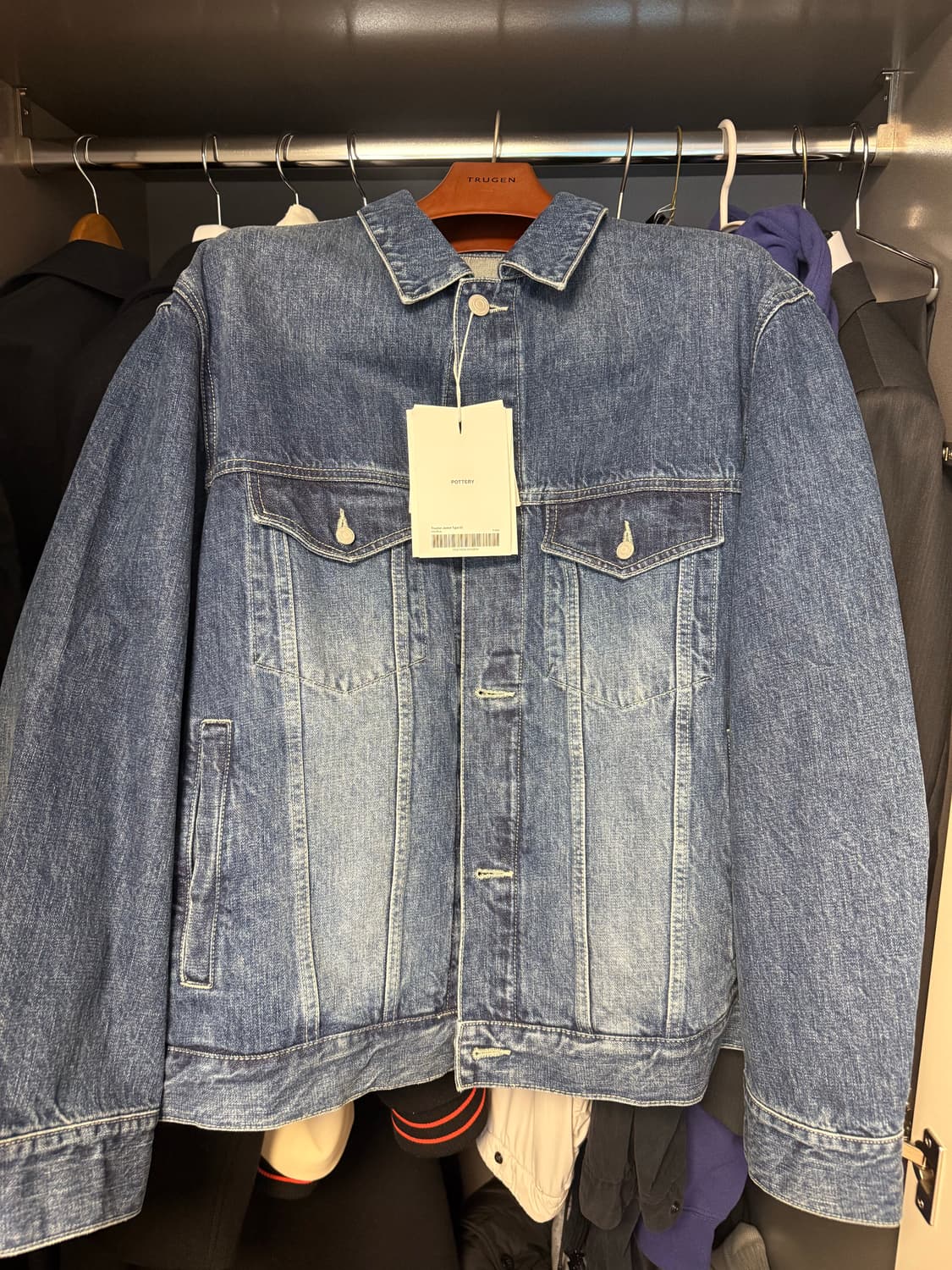 포터리 데님 트러커 미드블루 4사이즈 상품이미지1