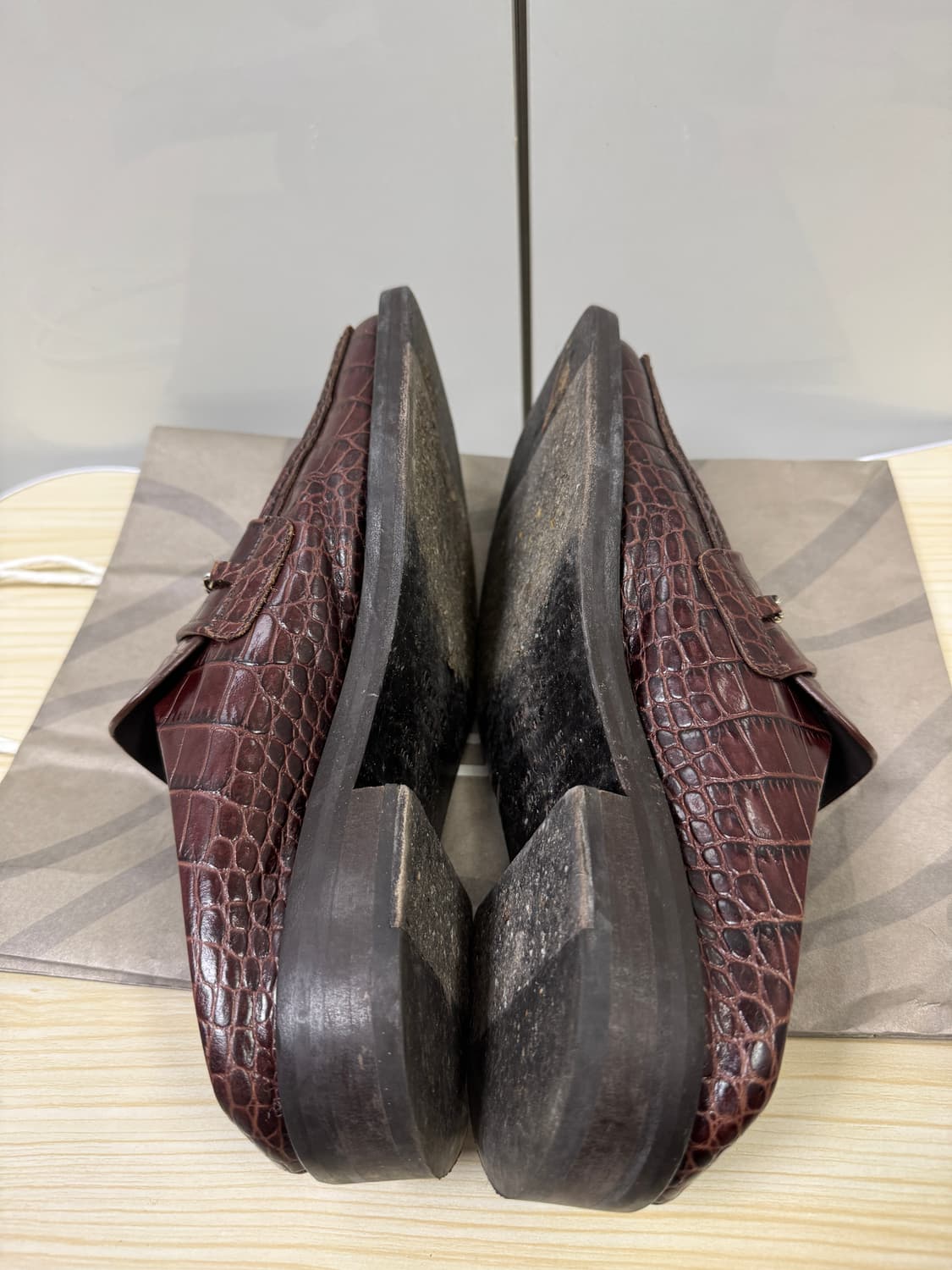 마틴로즈 파이톤 뮬 버건디 42사이즈 상품이미지3