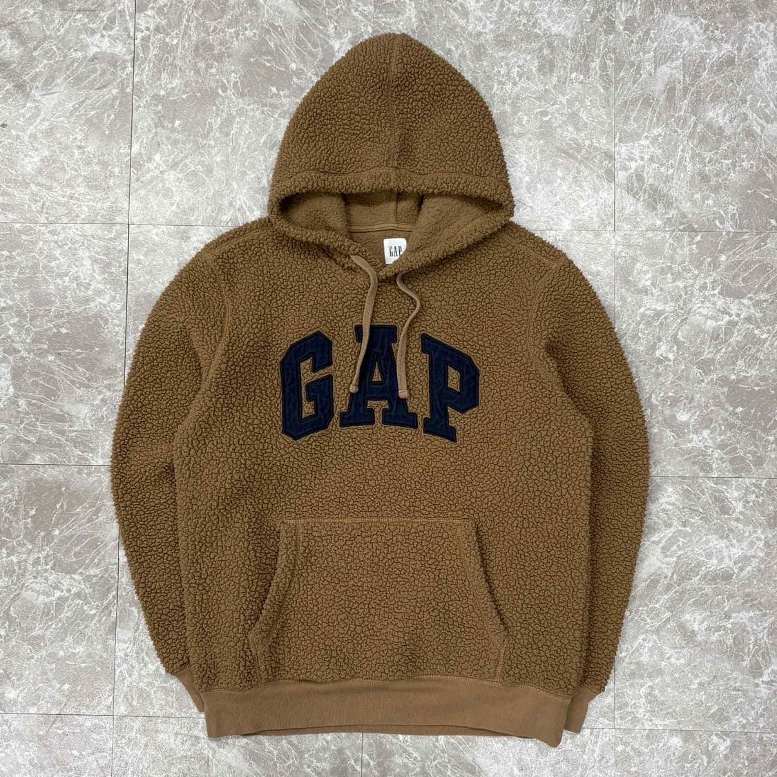 Gap 갭 핀터깔 폭닥 베이지 플리스 후드티(S) 상품이미지2