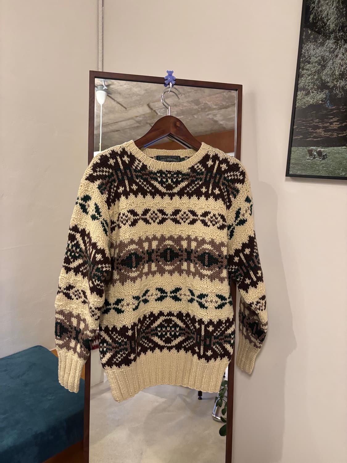 폴로 컨트리 노르딕패턴 니트 스웨터 상품이미지1