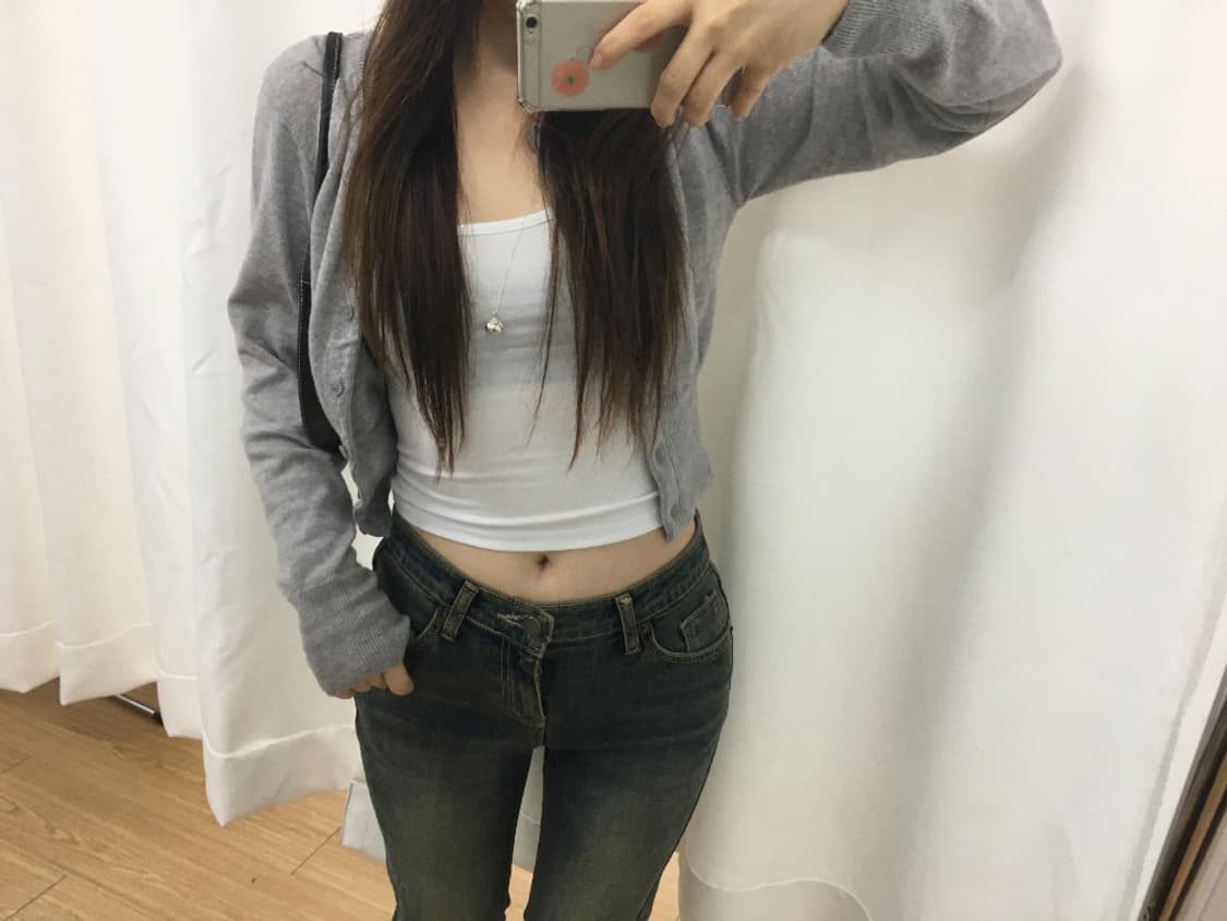 슬림 가디건(그레이) 상품이미지3