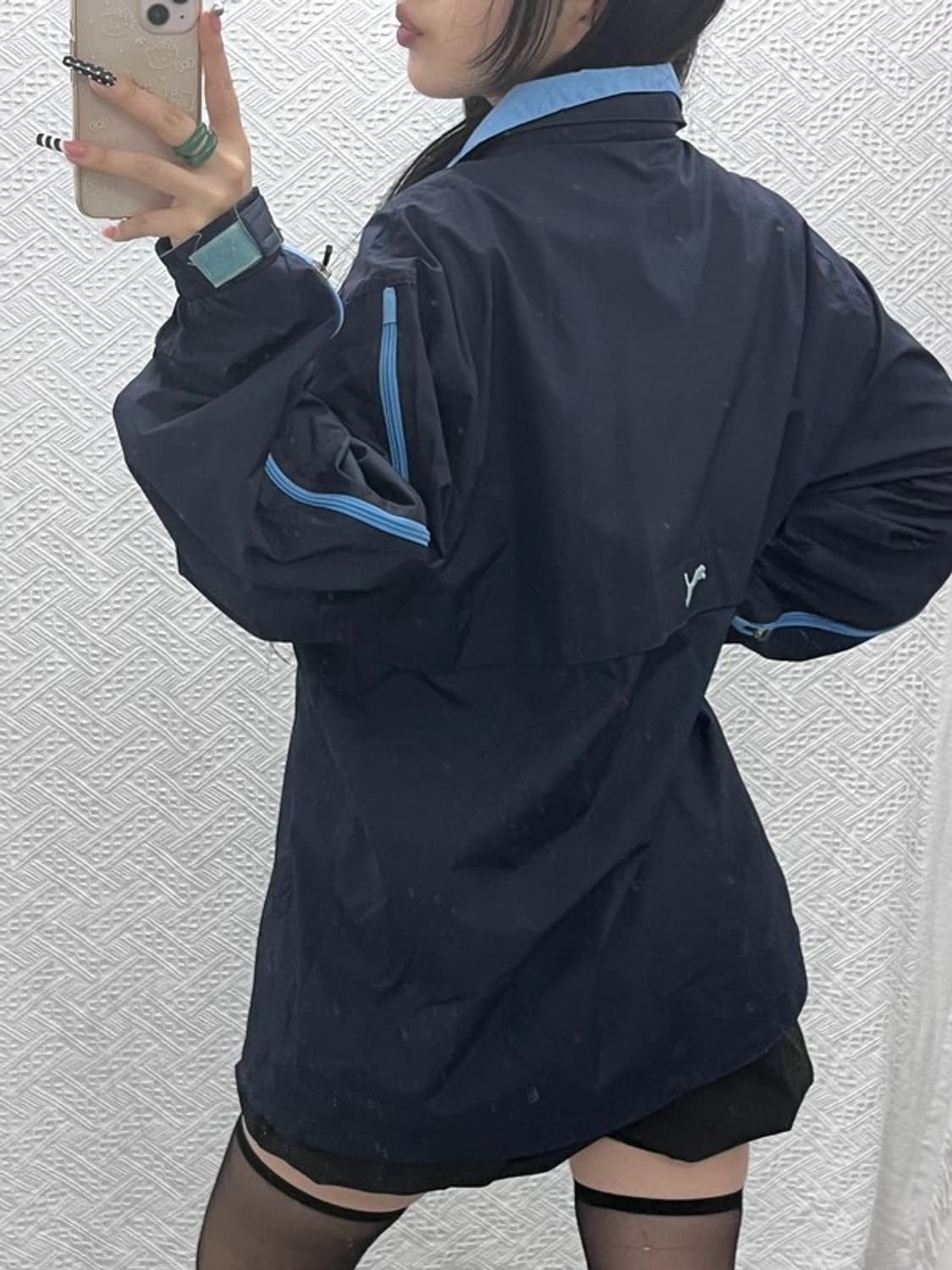 푸마 올드스쿨 레트로 빈티지 오버핏 바람막이 자켓 L C10395 상품이미지2