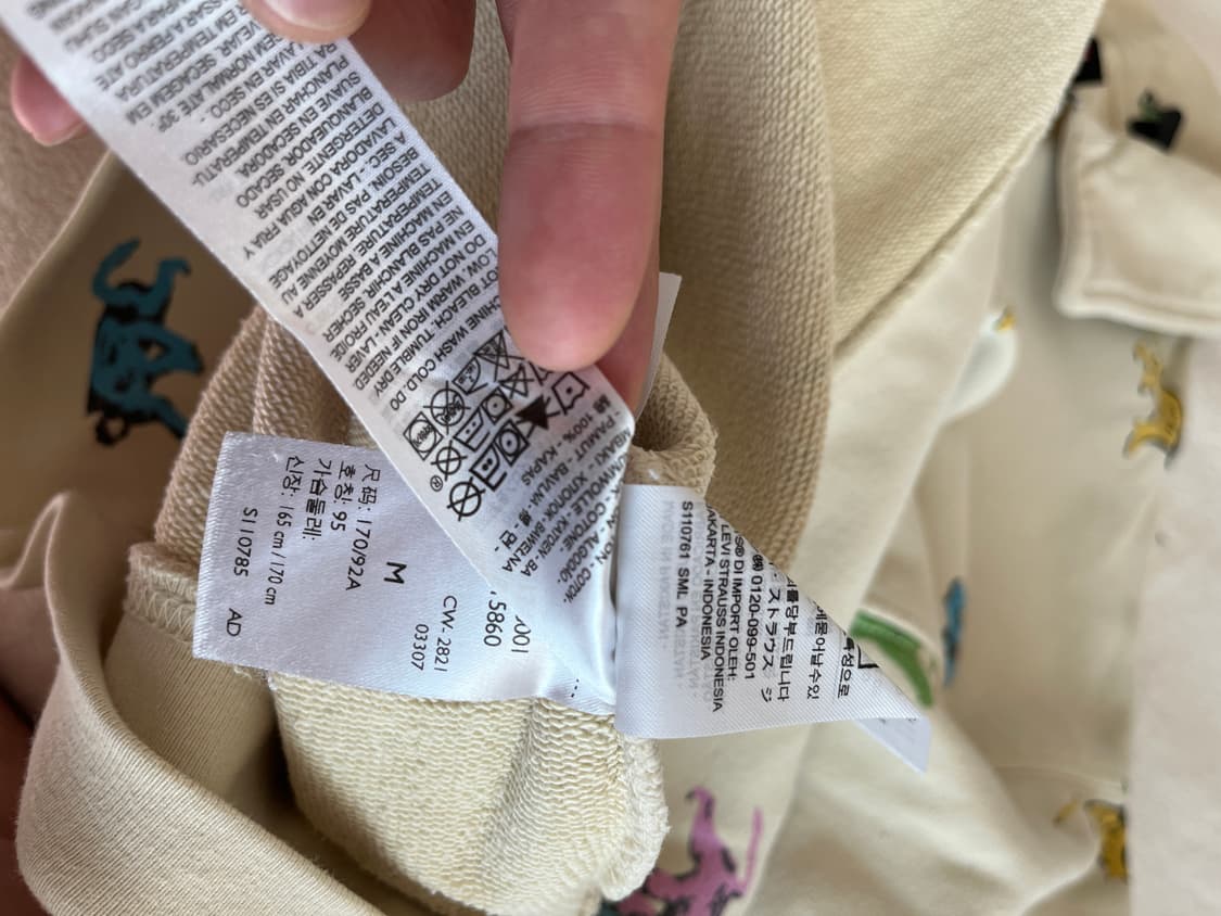 리바이스 패턴 하프집업 M  상품이미지3