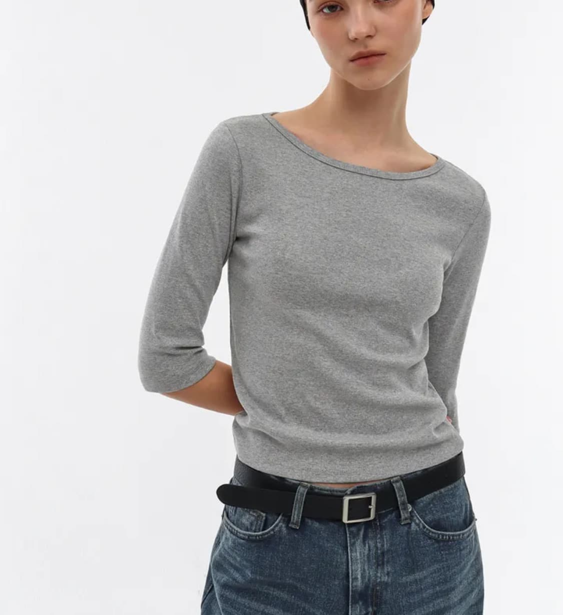 블랙업 [B-BASIC] 스탠다드 보트넥 7부티 상품이미지2