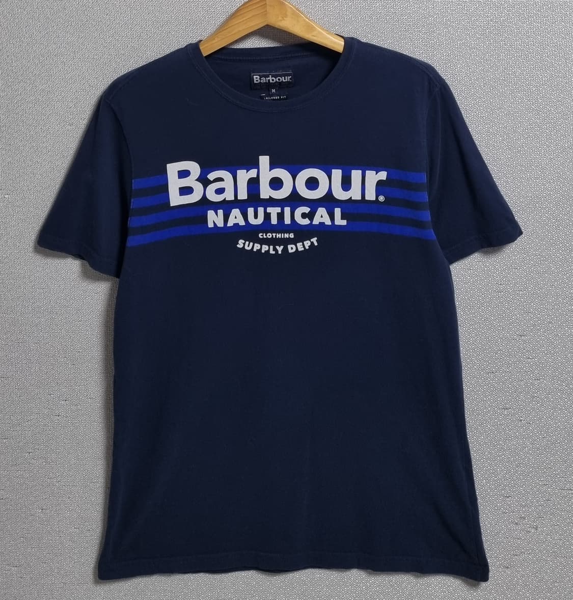 M ) 바버 네이비 반팔티 상품이미지1