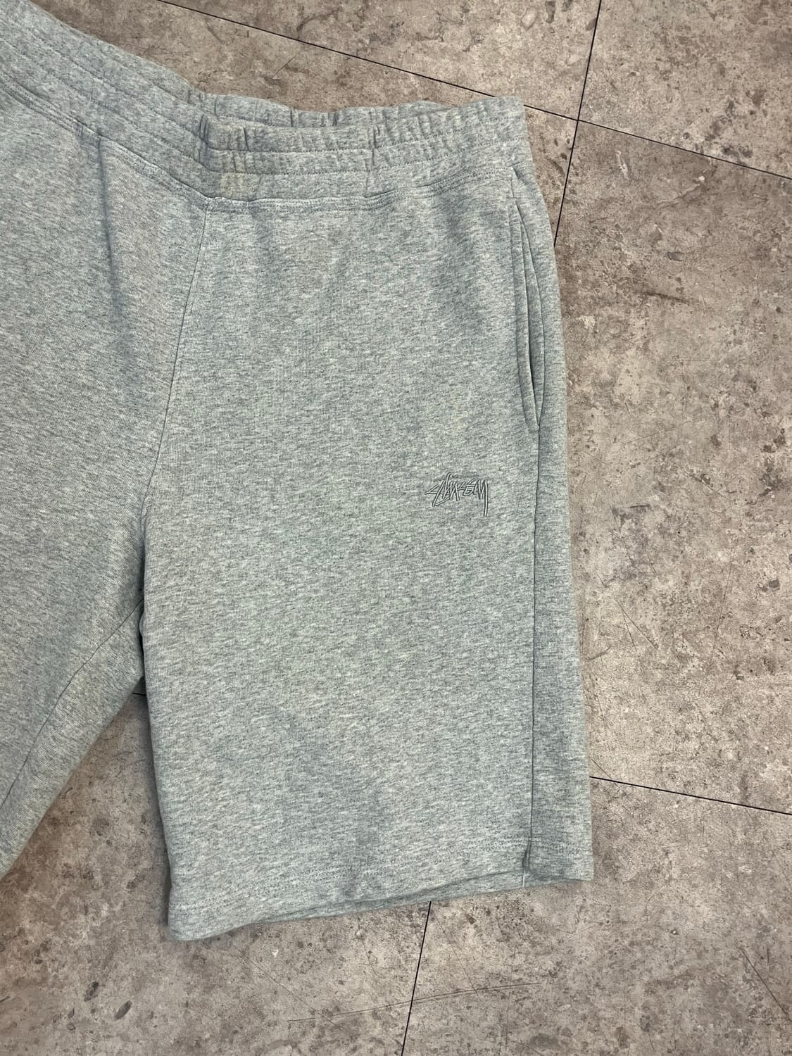 스투시 밴딩 스웻 하프 팬츠 그레이 M #csz3435 상품이미지5