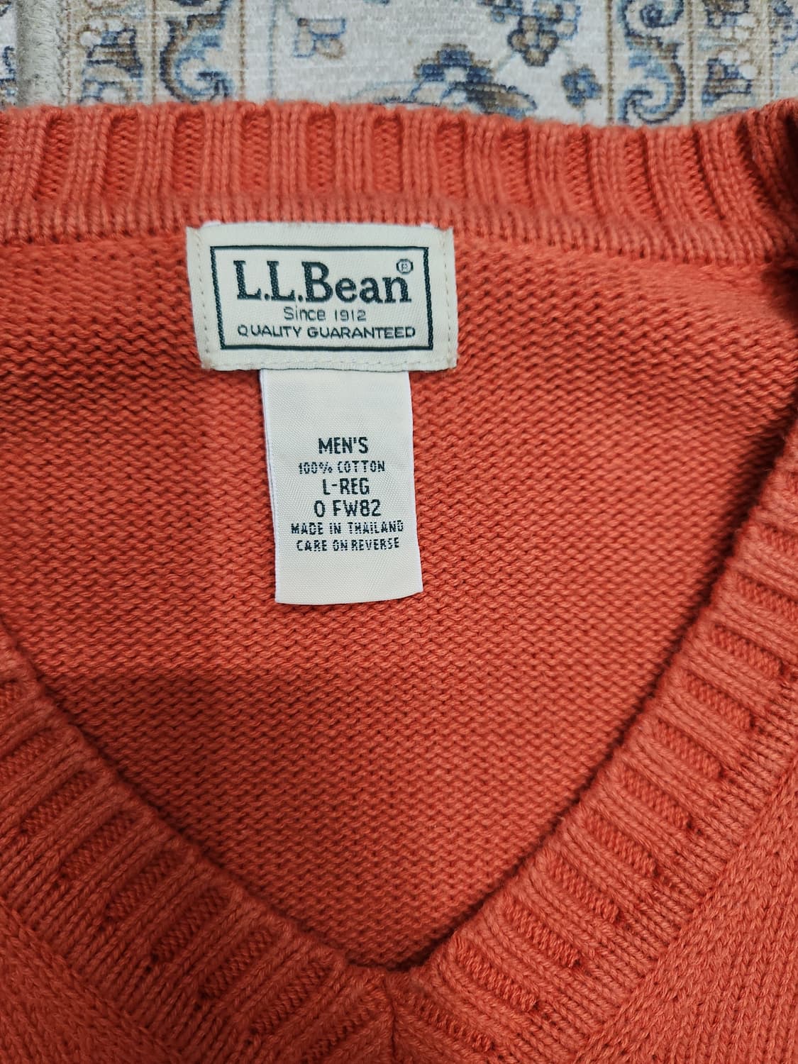 L.L.Bean 엘엘빈 오렌지 브이넥 니트 L 상품이미지2