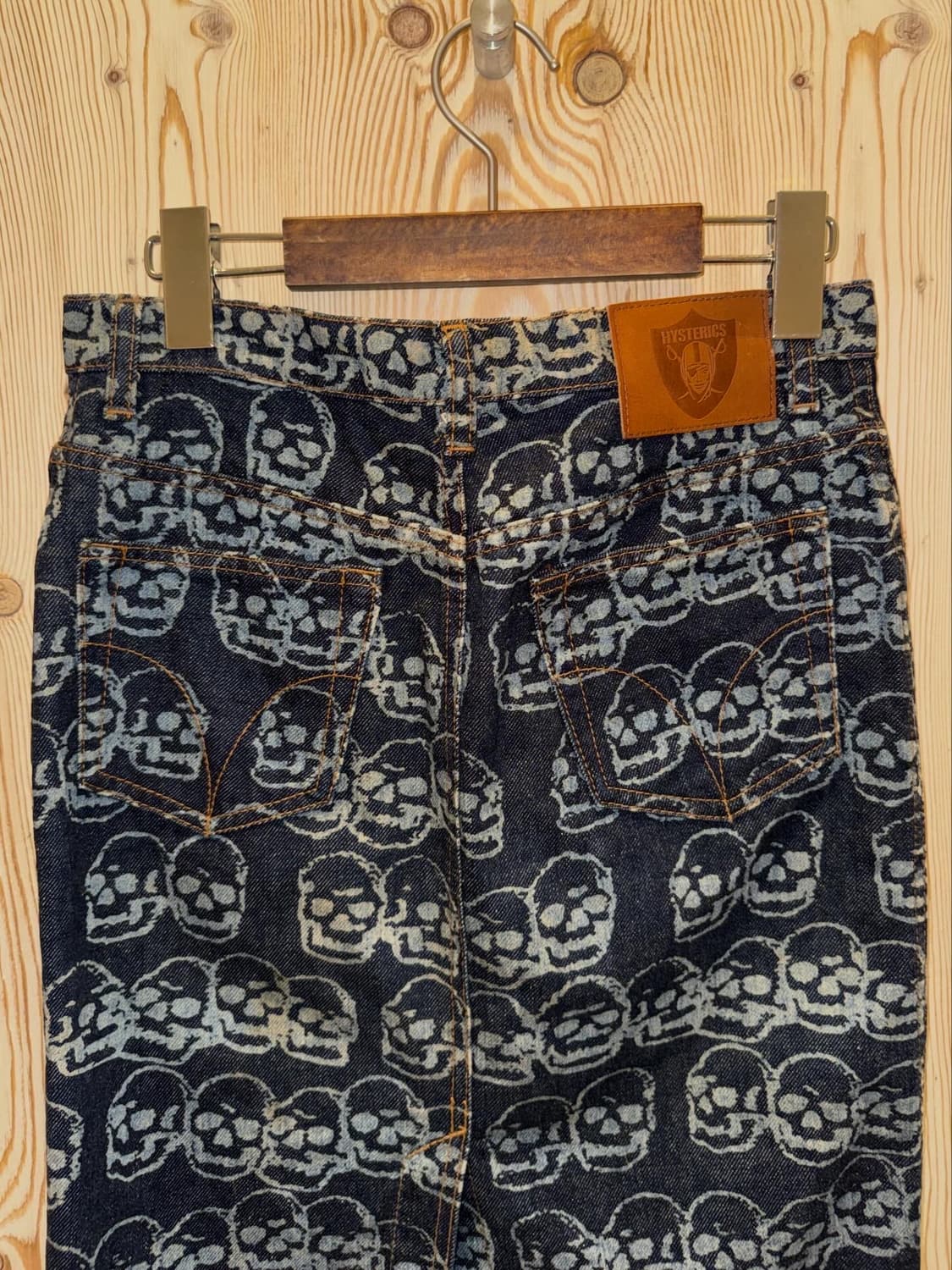 히스테릭 글래머 스컬 패턴 데님 스커트 상품이미지4