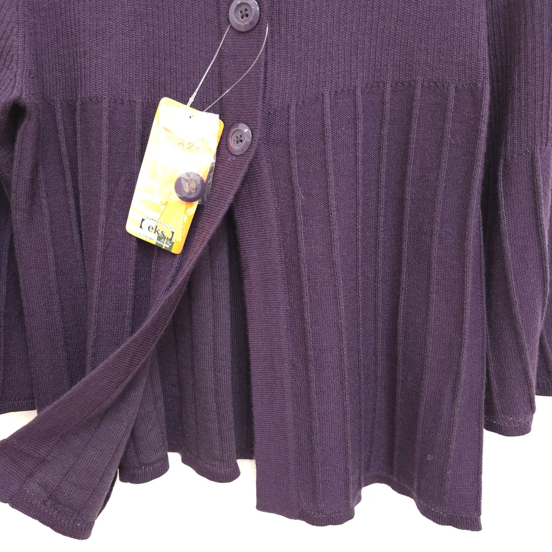 다크퍼플 울혼방 여리핏 7부 니트 가디건 상품이미지7