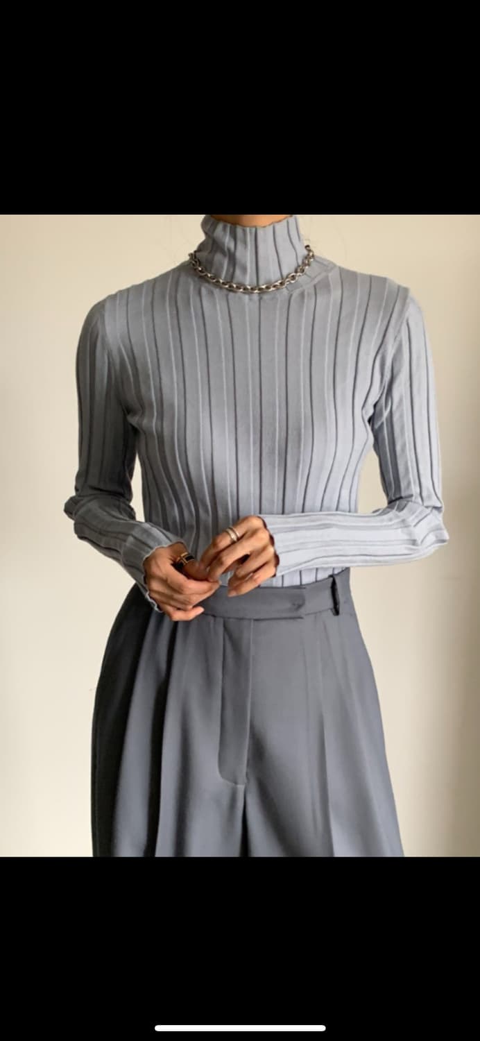 R2W 니트 - 스카이블루 상품이미지1