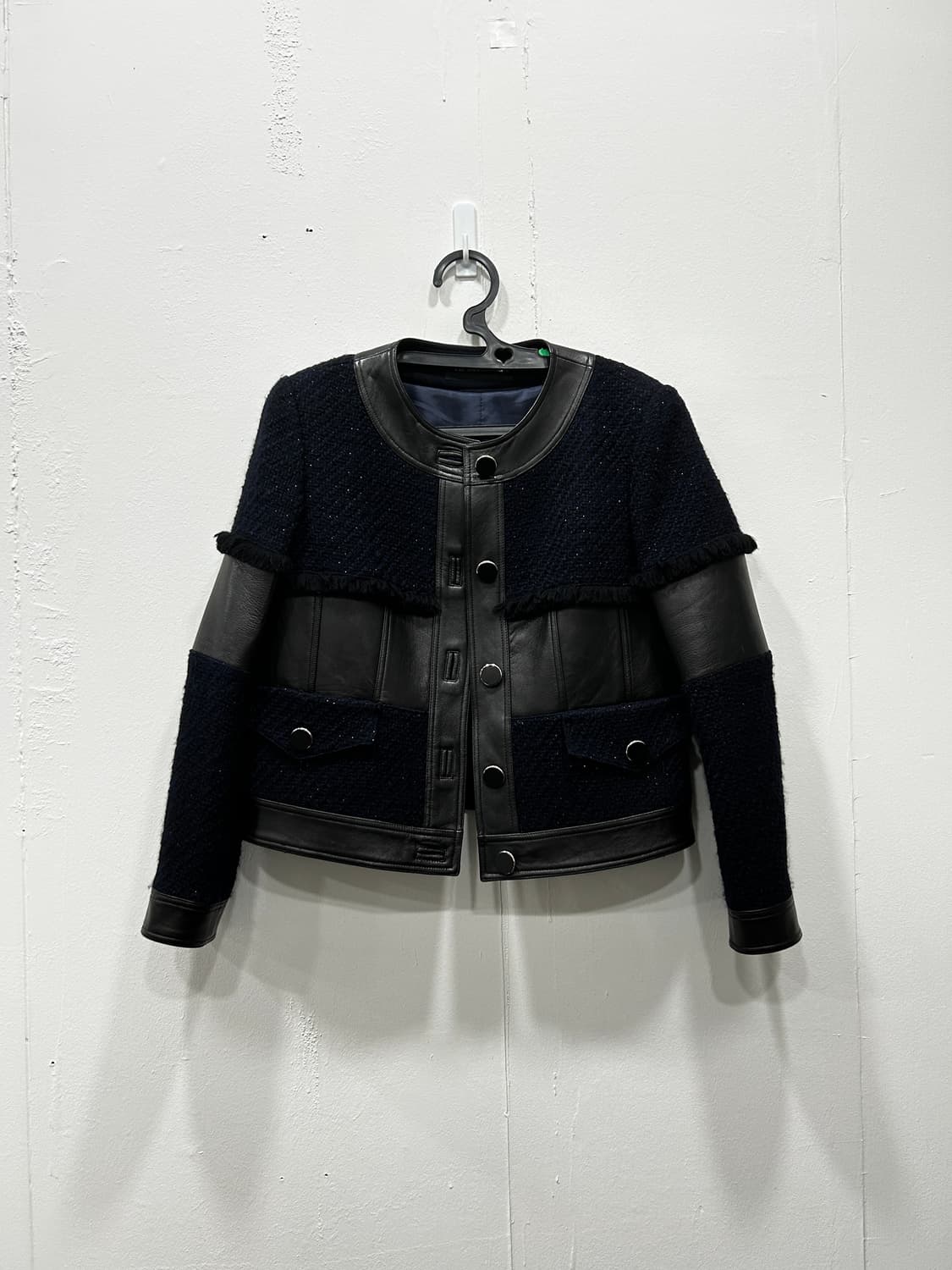 이상봉 디자이너 양가죽 울 트위드자켓 82사이즈 상품이미지1