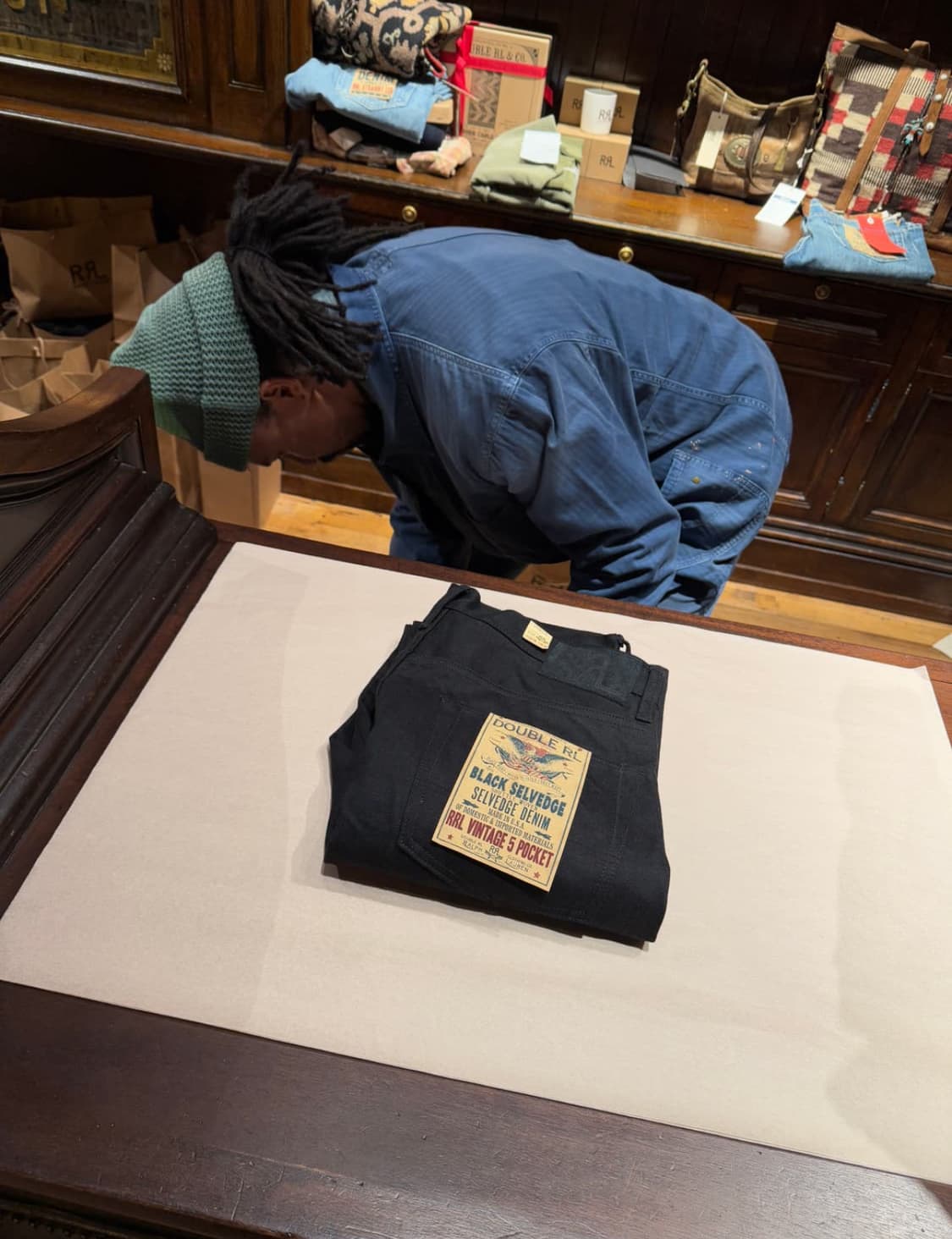 [33x34] RRL 빈티지 파이브포켓 블랙 온 블랙 진 상품이미지6