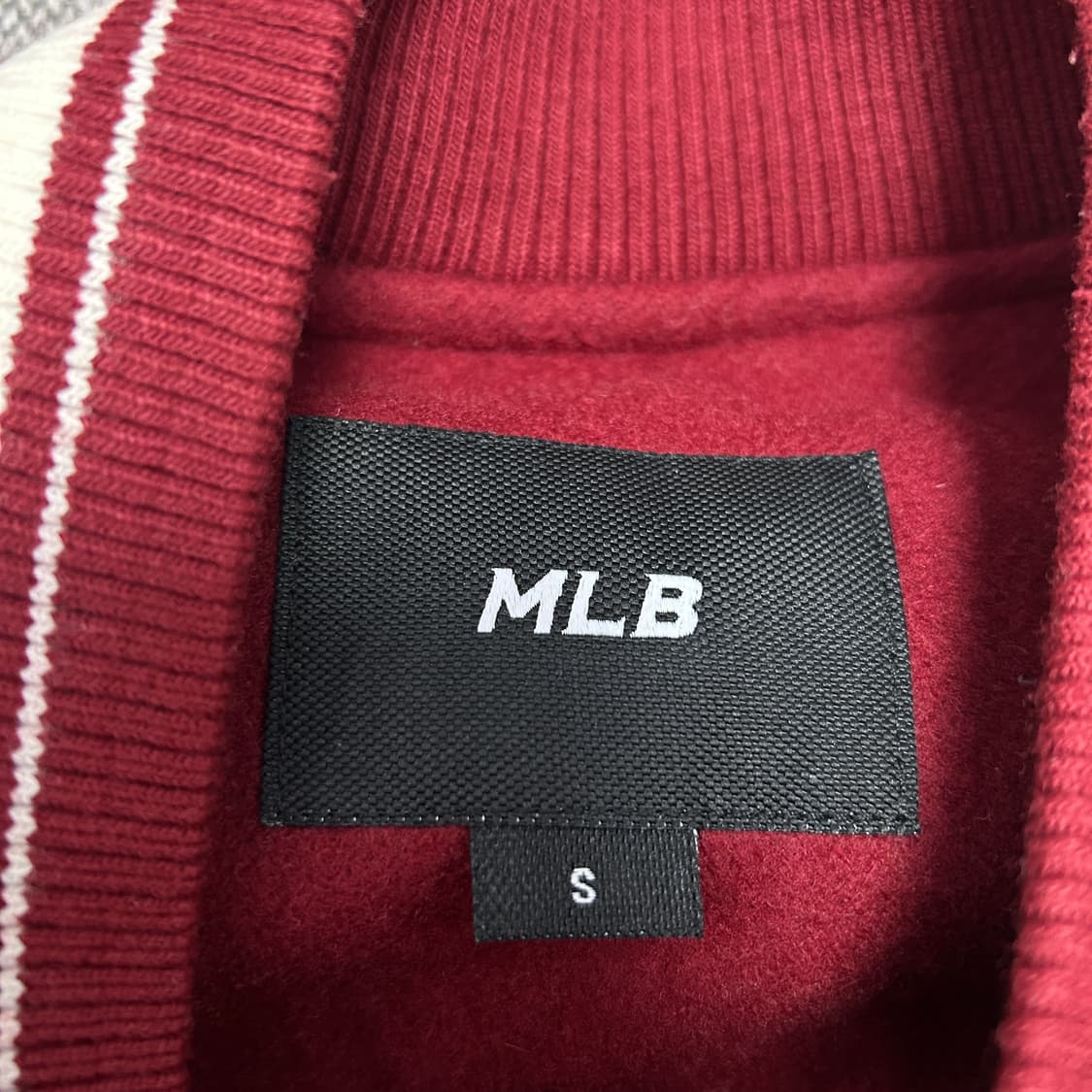 MLB 레드삭스 버건디 누빔 바시티자켓(S) 상품이미지2