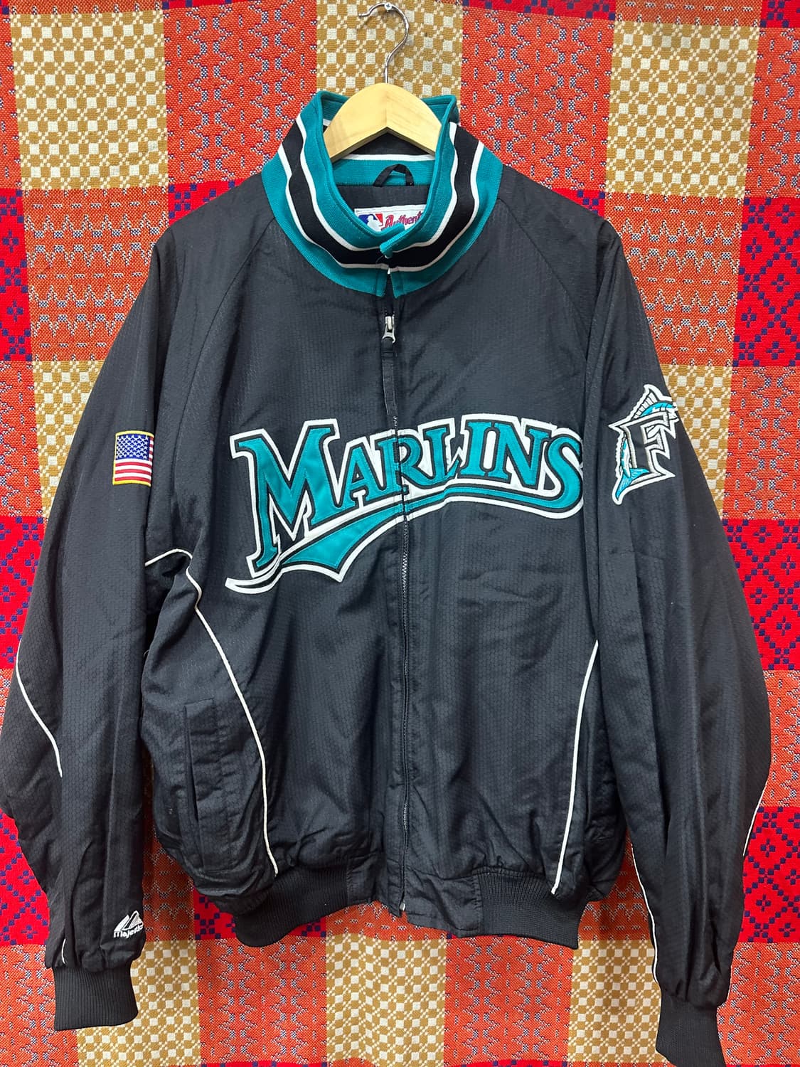 90s마제스틱 플로리다 말린스 바시티 자켓 xl 상품이미지1