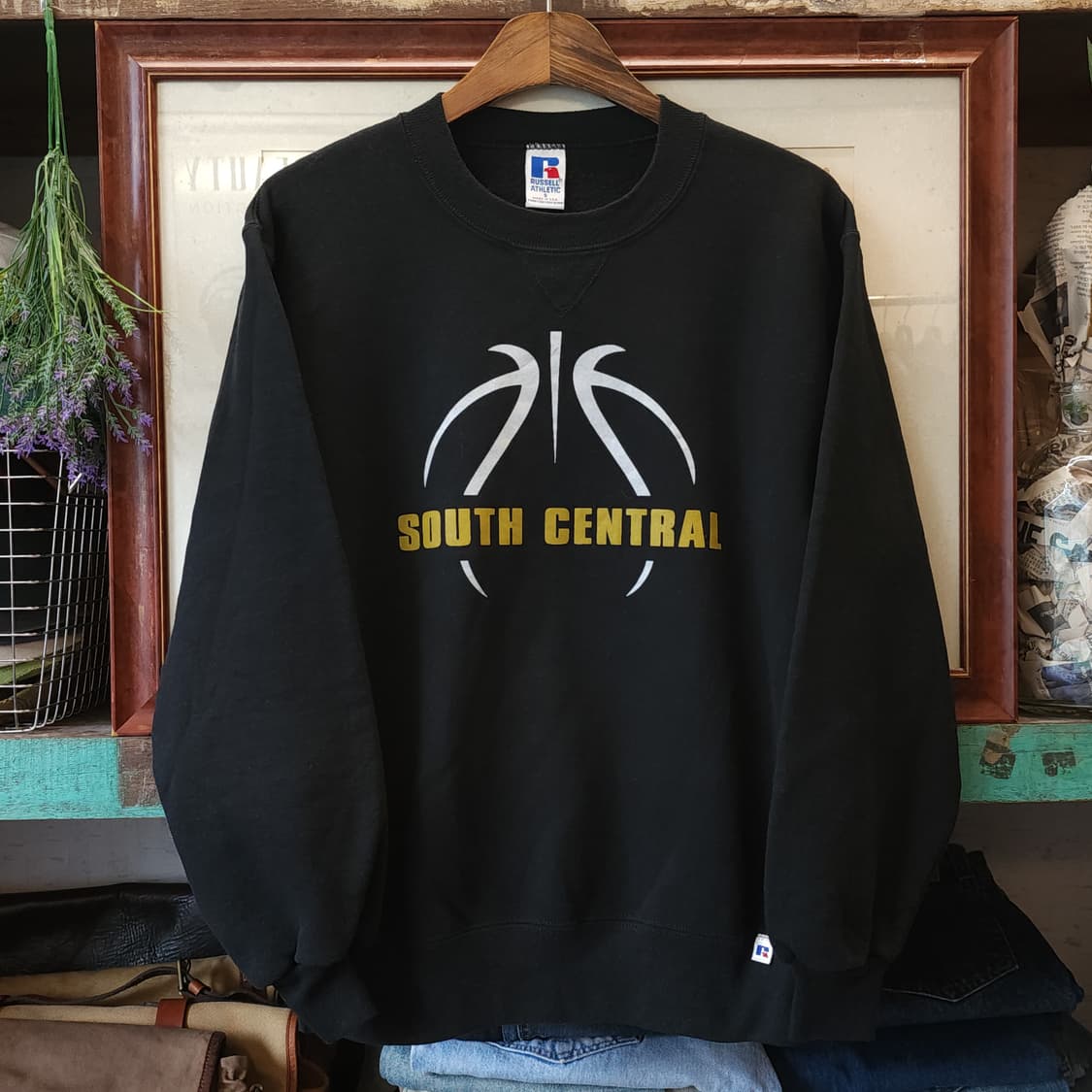90s 러셀 맨투맨 스웻셔츠 사우스 센트럴 오리지널 빈티지 레터링 S 상품이미지1