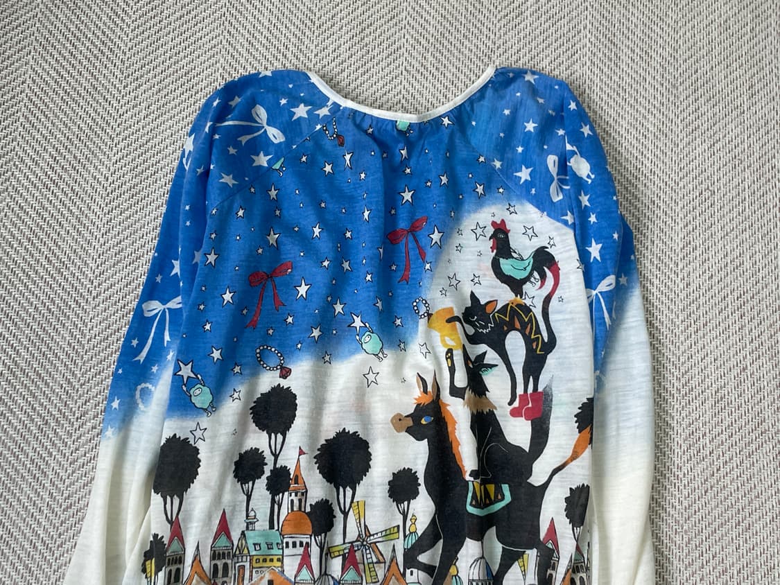 스콜라 일러스트 풀프린트 롱슬리브 상품이미지7