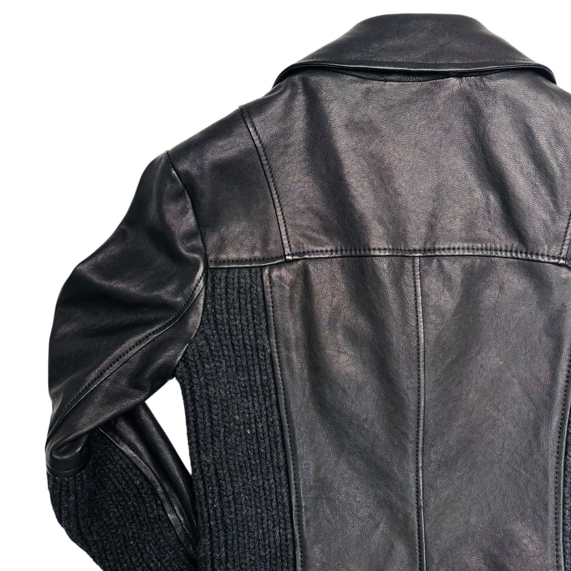 올세인츠 비대칭 램스킨 레더 라이더 자켓 S 상품이미지5