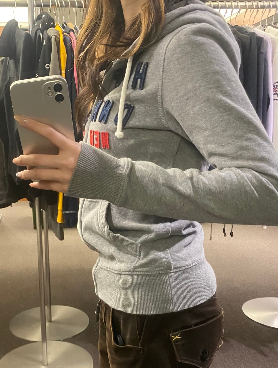 S)타미힐피거 빈티지 여성 아플리케 로고 후드집업 상품이미지3