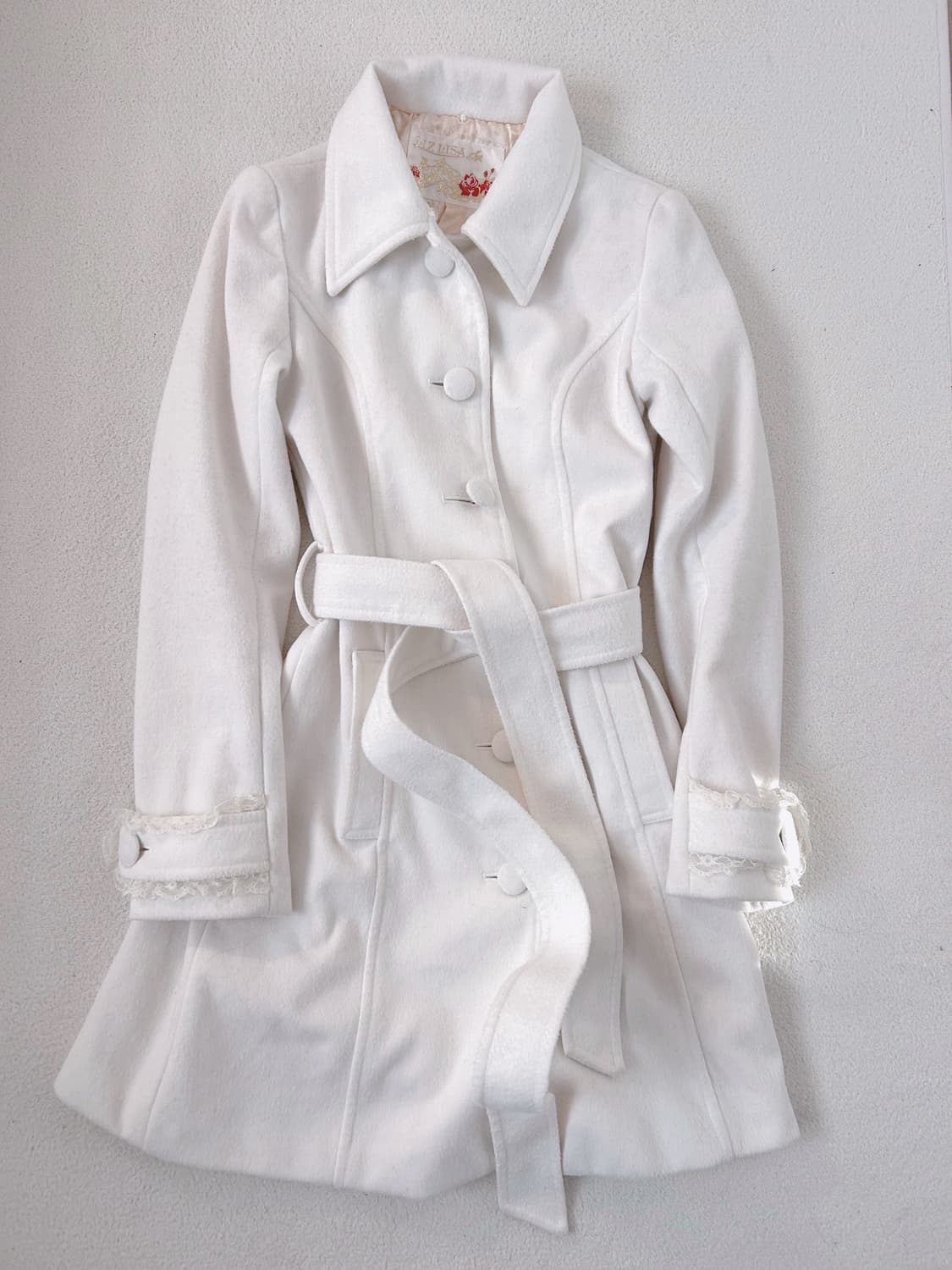 리즈리사 고전택 화이트 레이스 코트 히메갸루 라떼갸루 상품이미지1