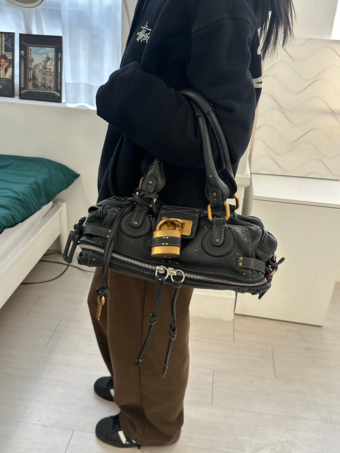 [A+ 정품] 끌로에 패딩턴백 블랙 금장 상품이미지7