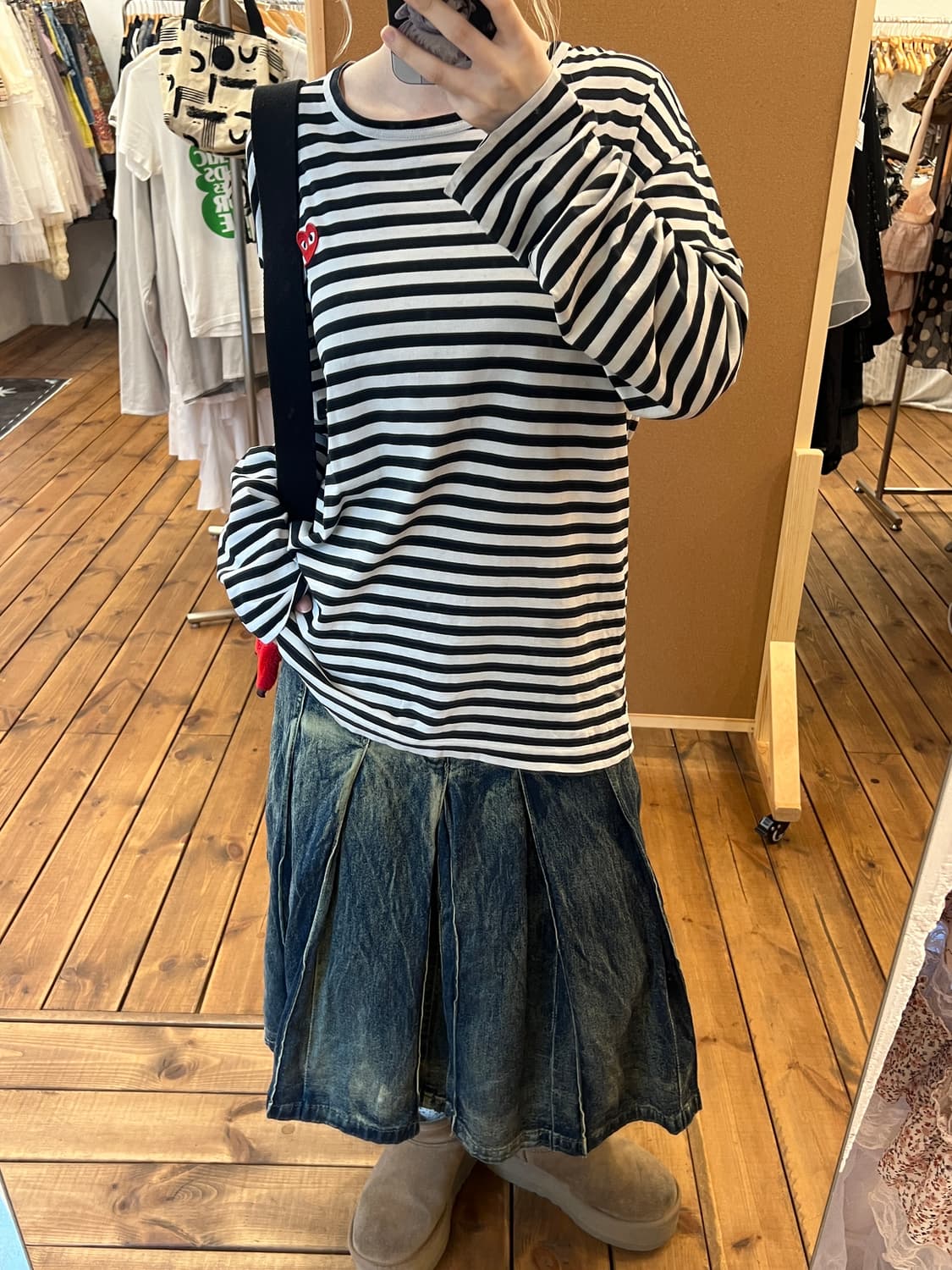 꼼데가르송 블랙 스트라이프 롱슬리브  상품이미지6