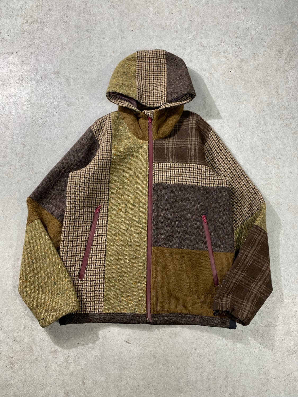 [M] VOO 재패니즈 빈티지 패치워크 후드집업 자켓 상품이미지1