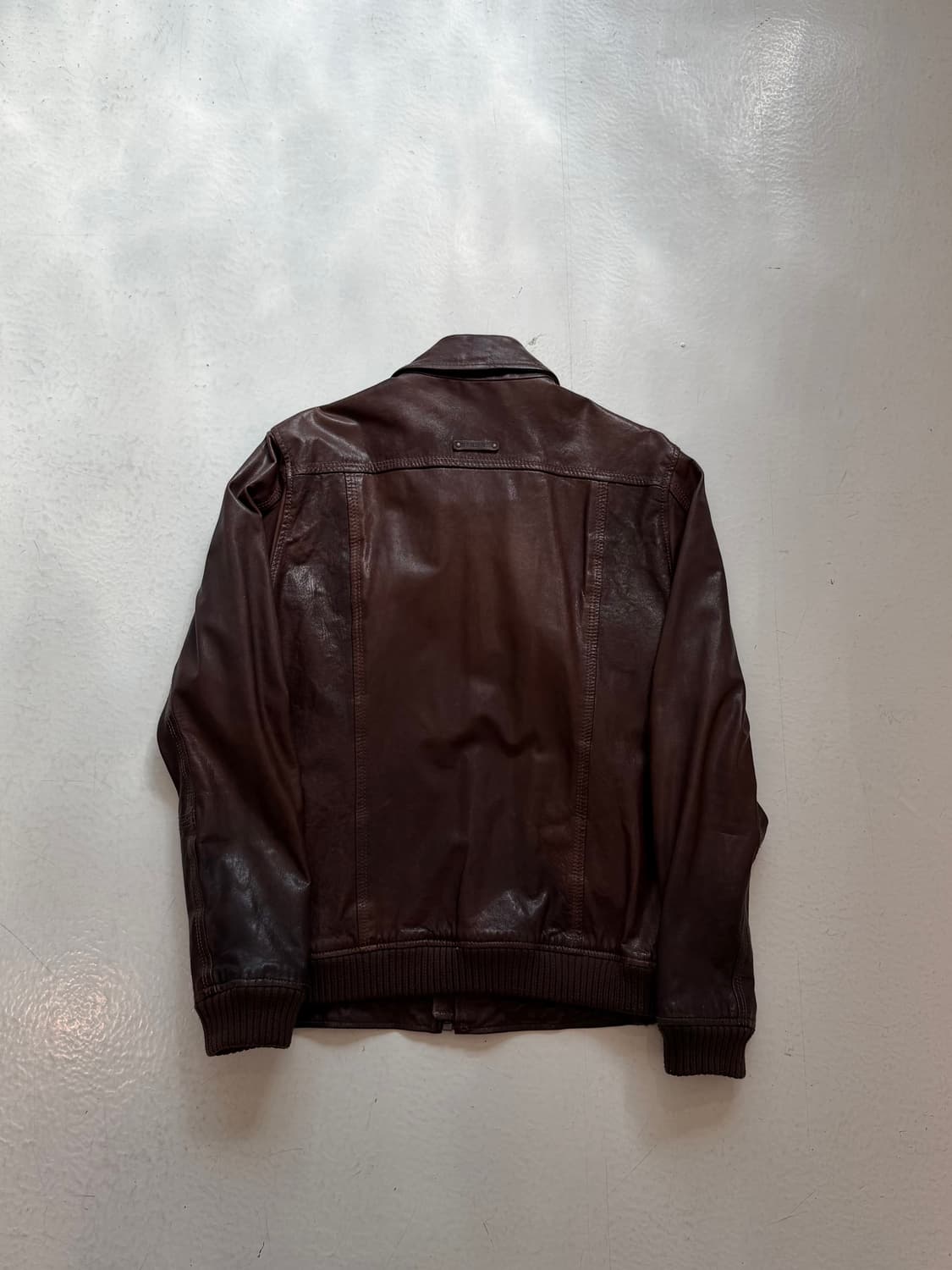 Diesel 브라운 레더 재킷 상품이미지3