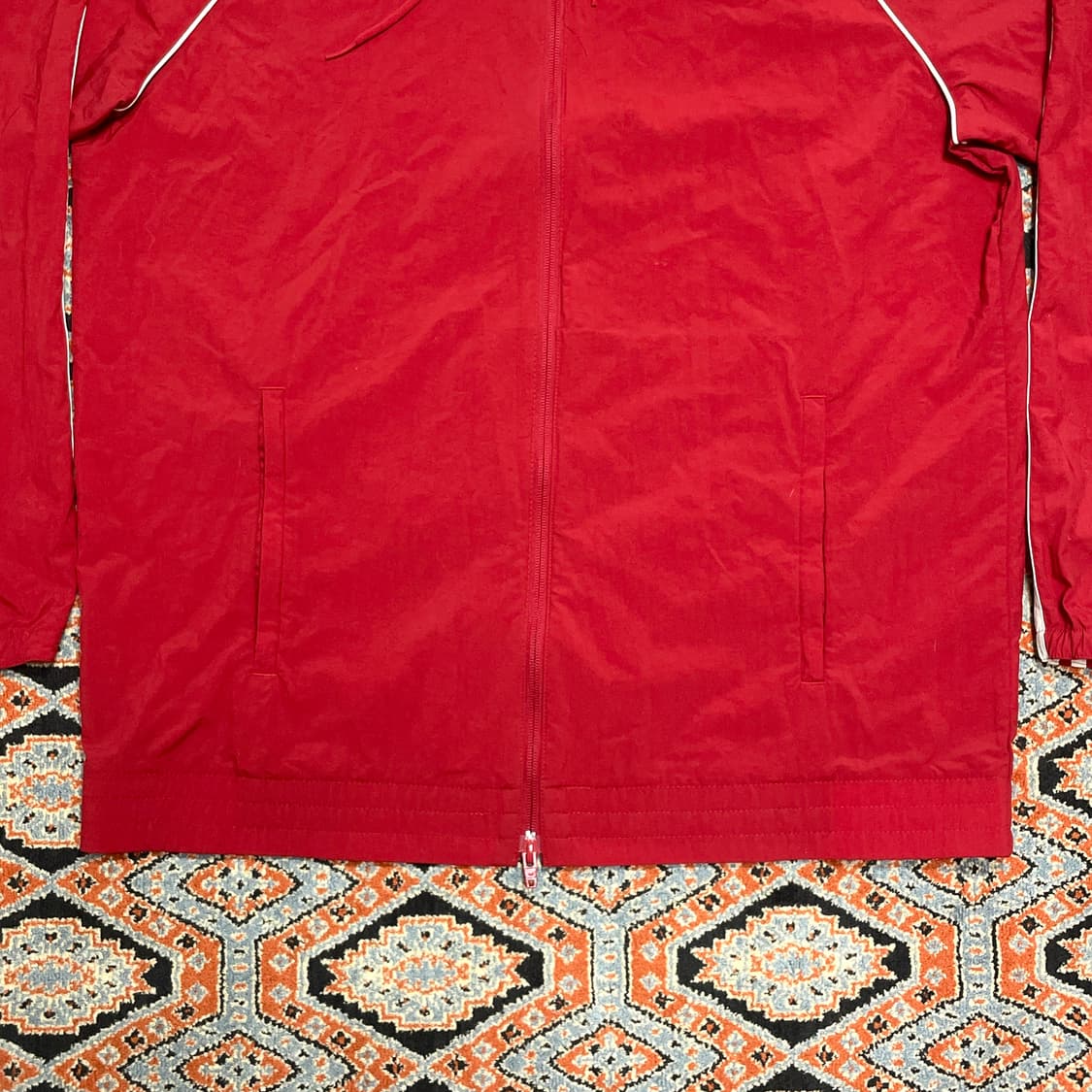 아디다스 오리지날 삼선 레드 바람막이 점퍼 남성3XL 상품이미지3