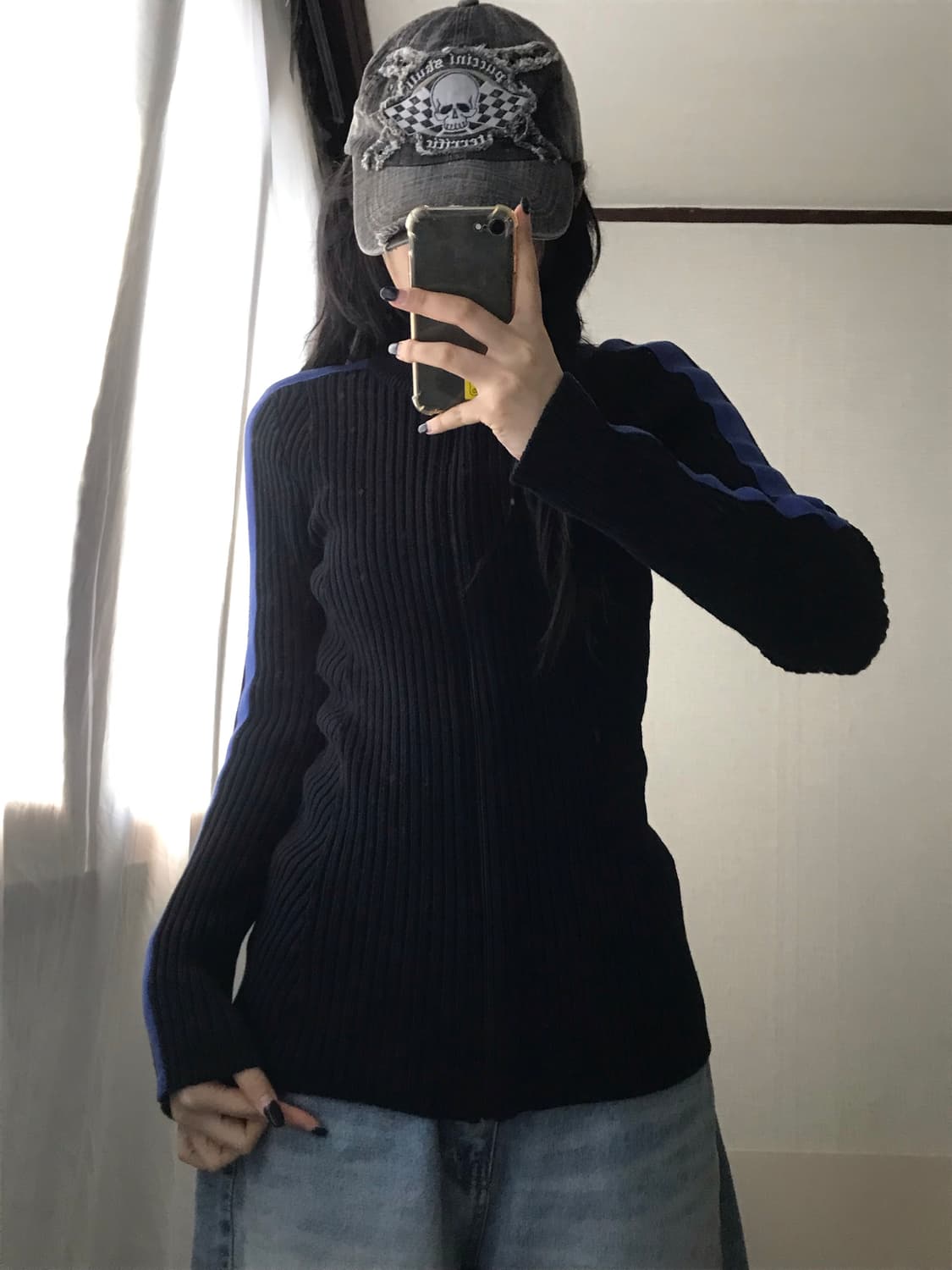 폴로 딱붙핏 니트집업 상품이미지2