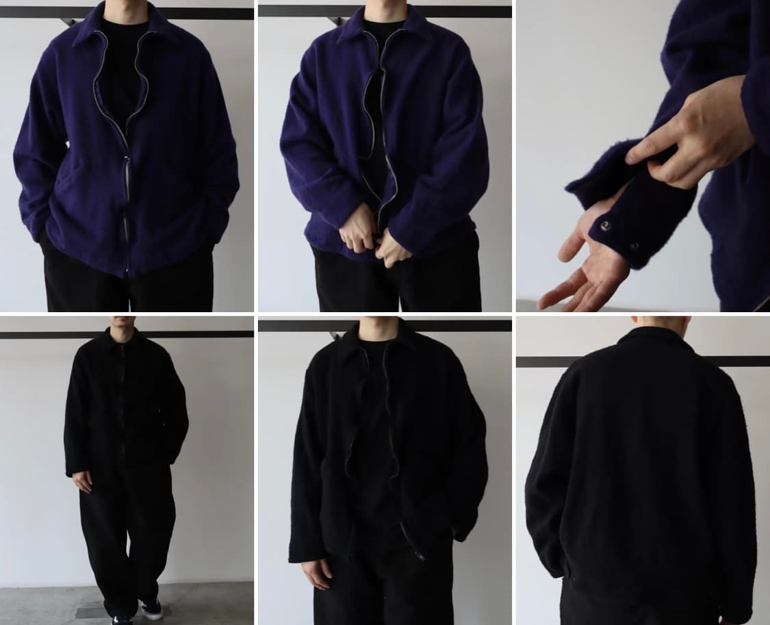 25aw 코모리 comoli 축융울 자켓 PURPLE BLUE 2사이즈 상품이미지2