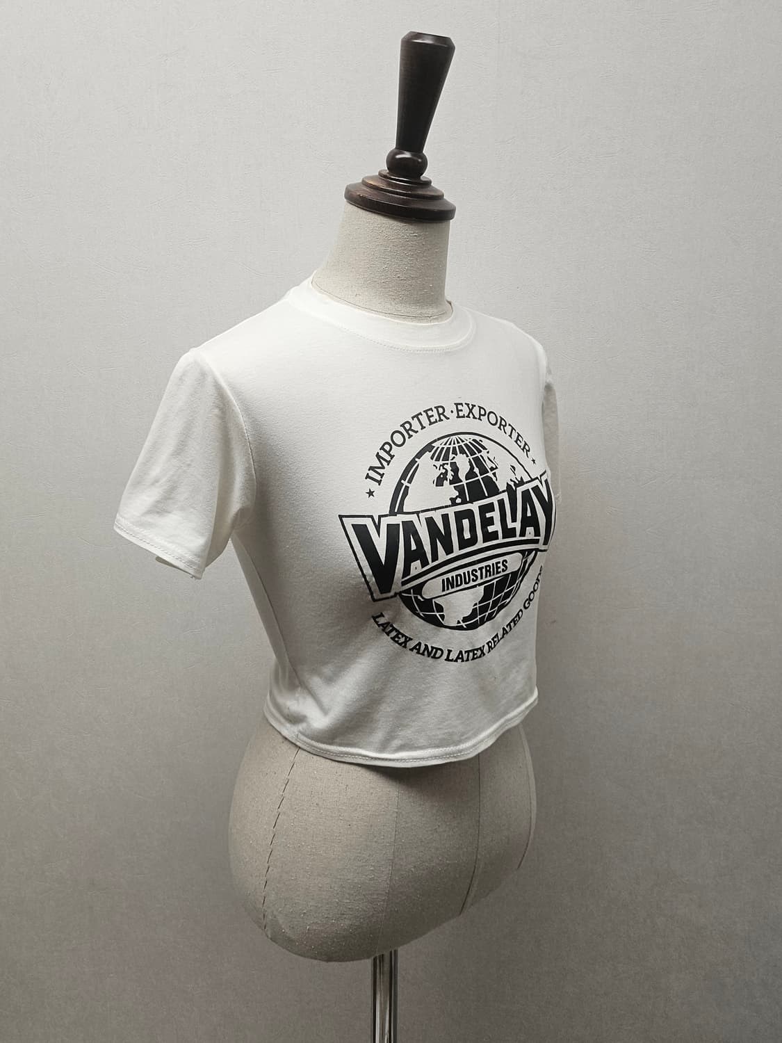 자라 미드 로고 빈티지 크롭티 아이보리스판 핏예쁨 44~슬림55 상품이미지4