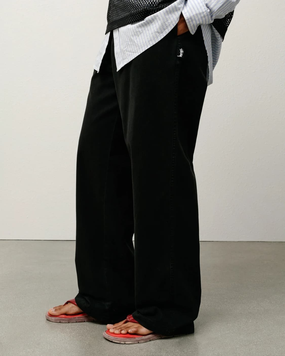 stussy 스투시 브러쉬드 비치 팬츠 블랙 M (30-32) 상품이미지8