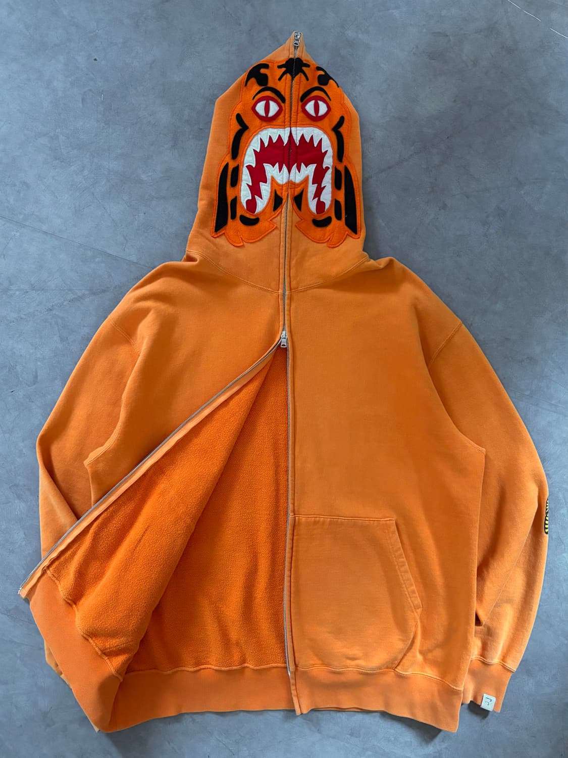 Bape 베이프 오렌지 타이거 샤크 풀 집업 상품이미지4