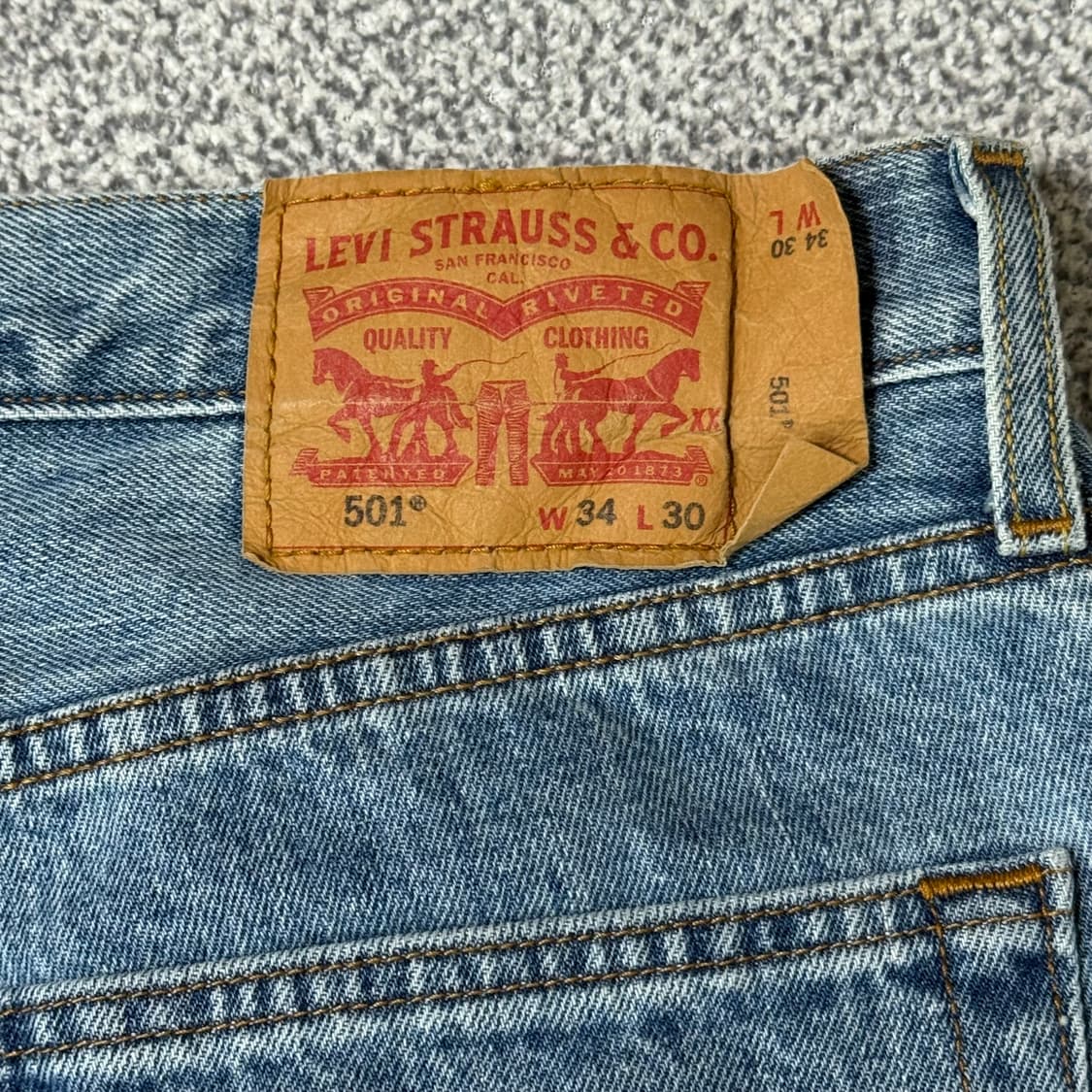 리바이스 501 연청 데님 팬츠 34 상품이미지8