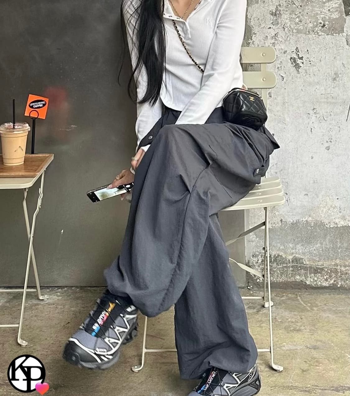 카키포인트 y2k 카고 팬츠 블랙 상품이미지3