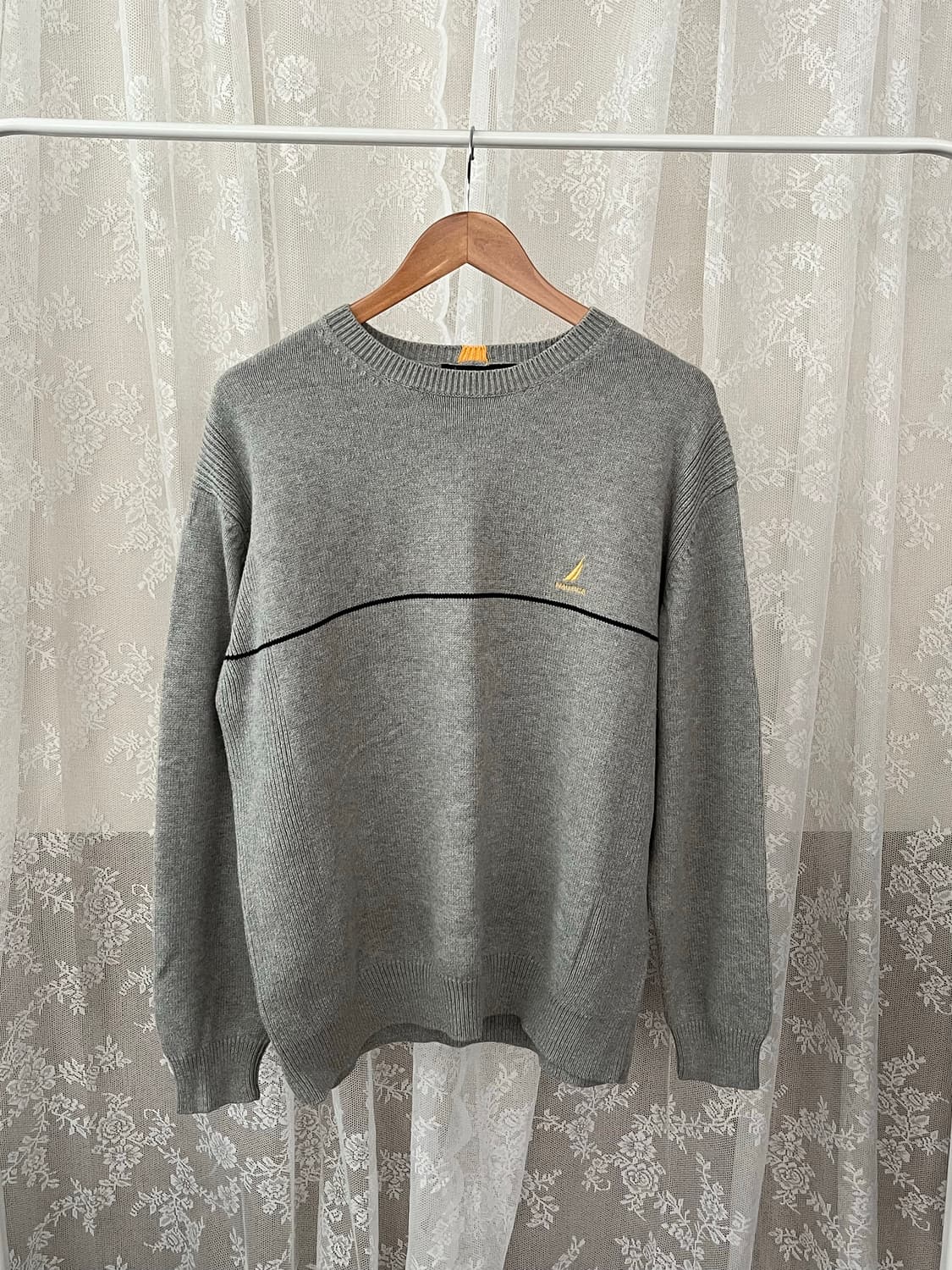 100) 노티카 코튼 니트 그레이 상품이미지1